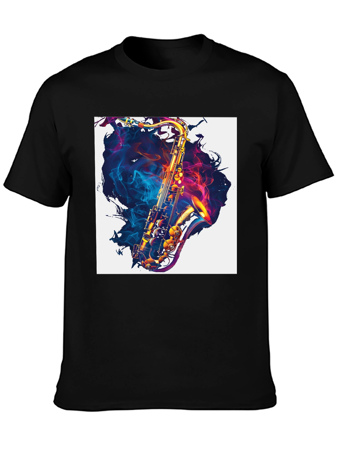 Black Saxophone Graphic Print Tee view 3