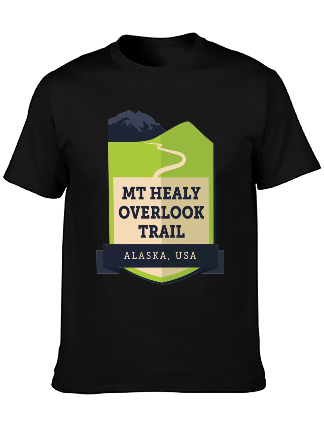 Black Mt. Healy Overlook Trail Alaska T-Shirt view 3