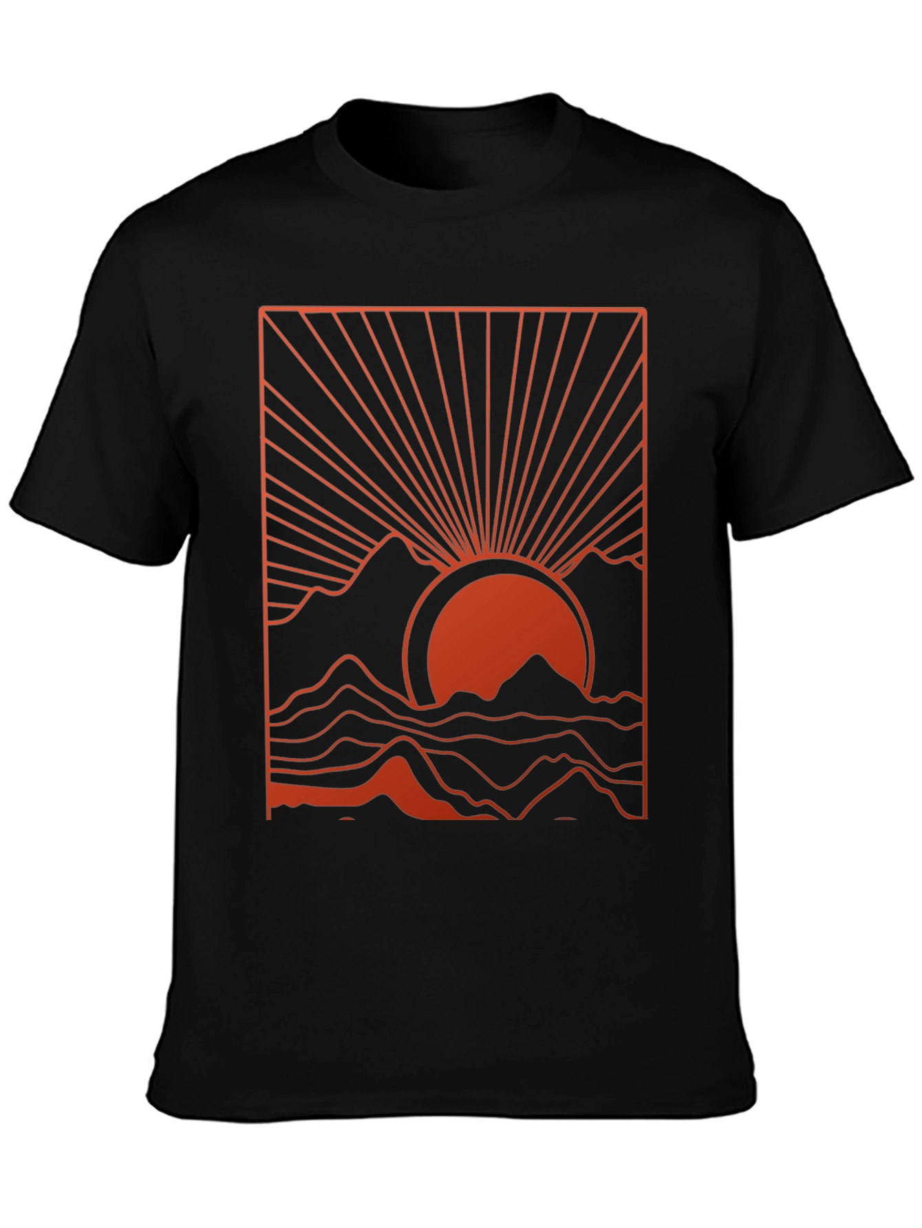 Black Sunset Graphic T-Shirt - Black view 3