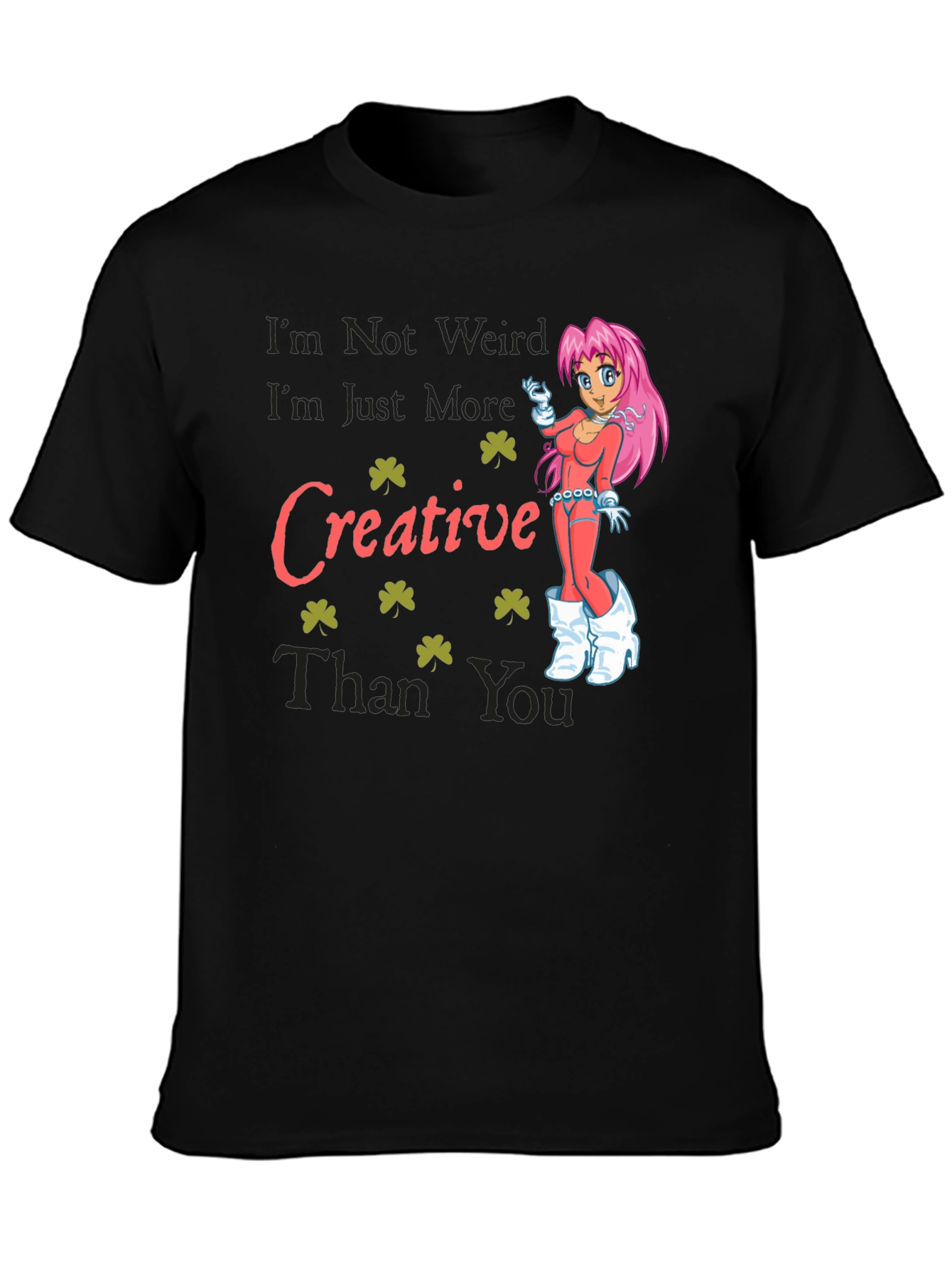 Black Creative Graphic T-Shirt - Unique Design view 3