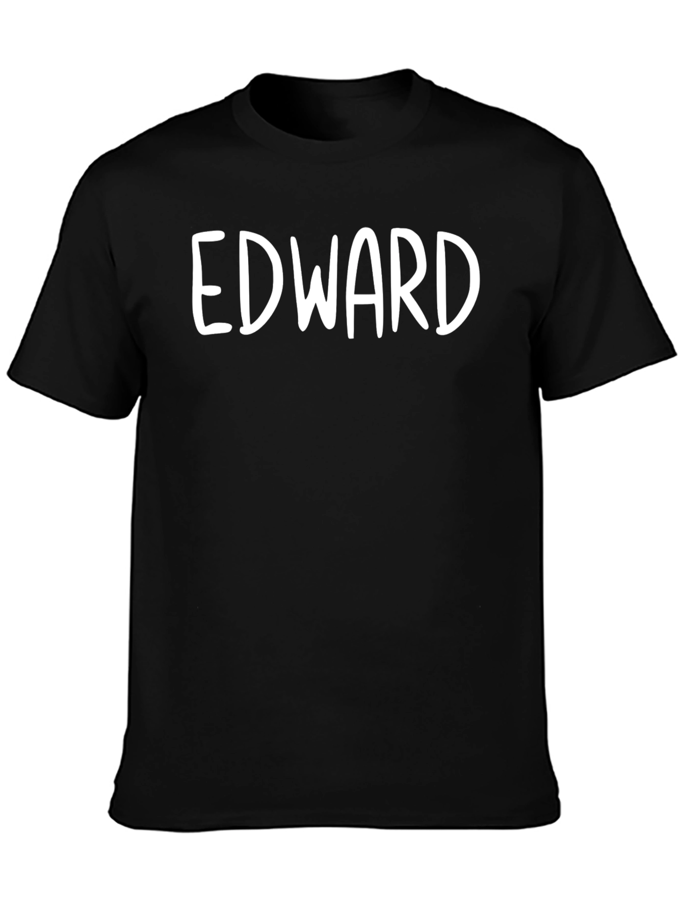 Black Edward Tee - Personalized Name T-Shirt view 3