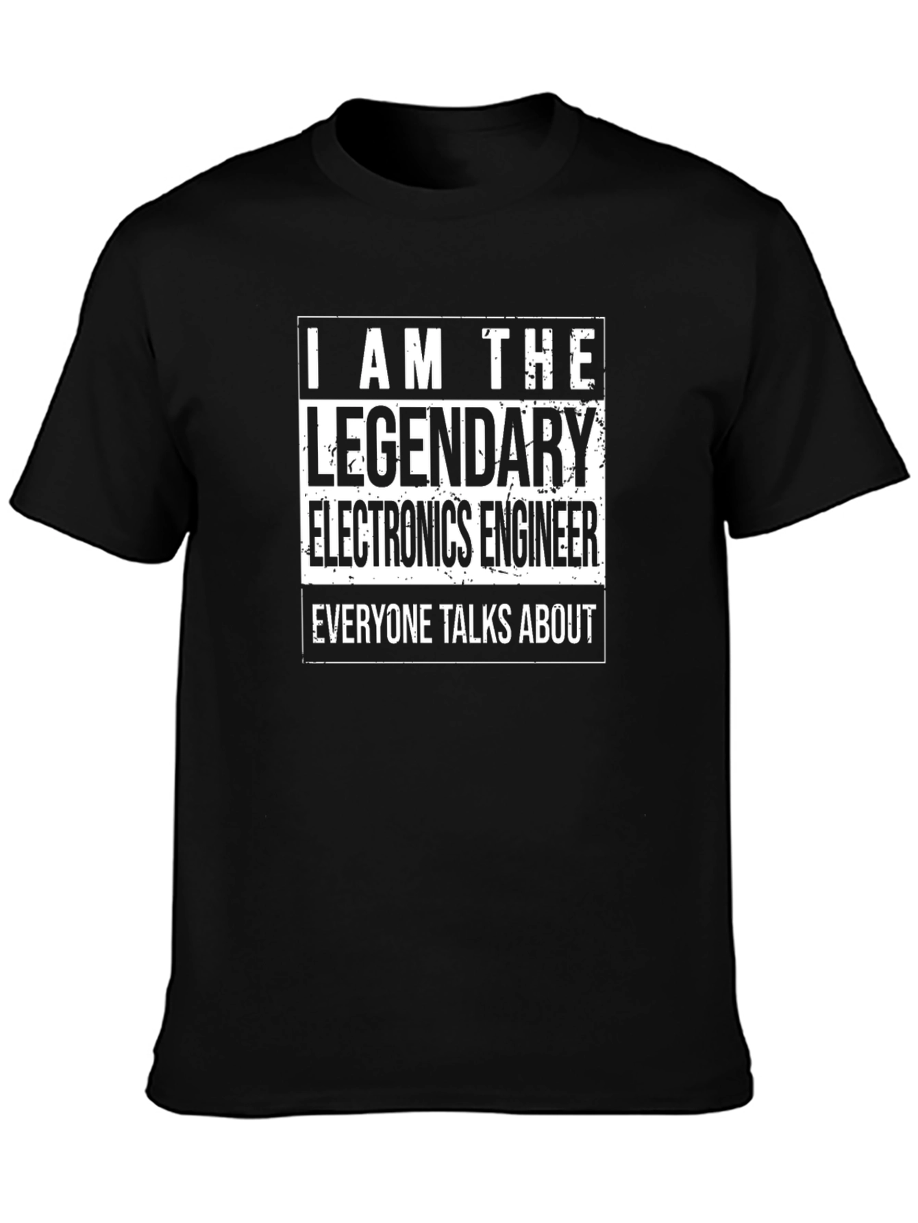 Black Legendary Electronics Engineer Graphic T-Shirt view 3