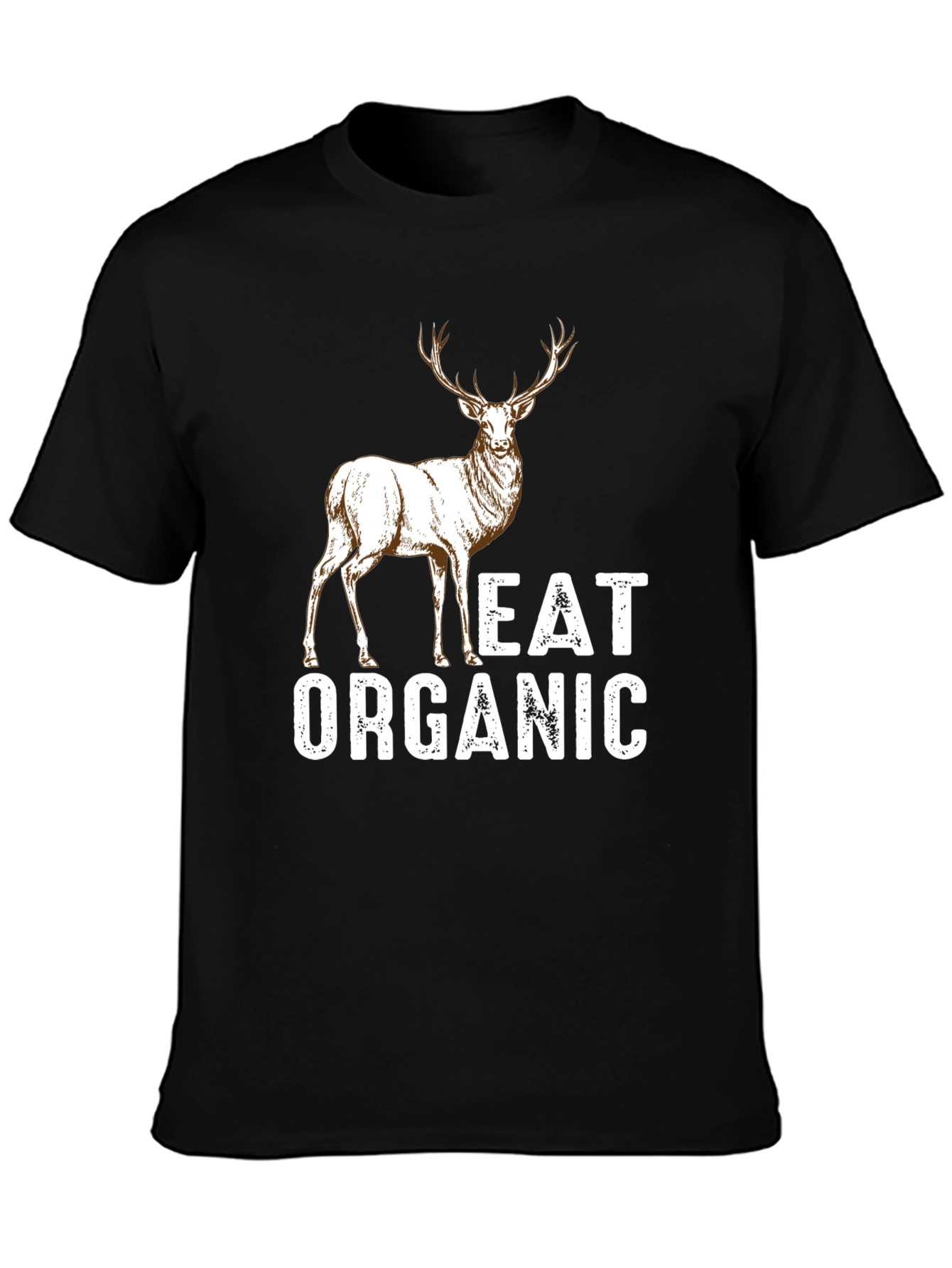 Black Eat Organic Deer Graphic T-Shirt - Mens view 3