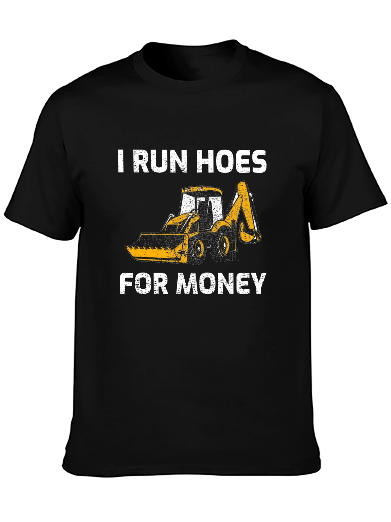 Black I Run Hoes For Money T-Shirt view 3