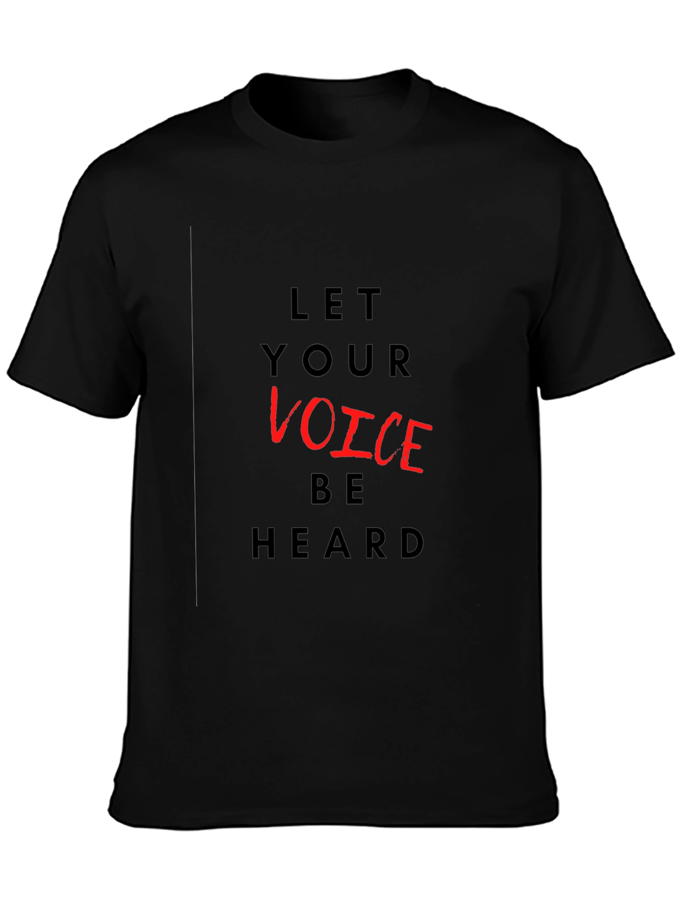 Black Let Your Voice Be Heard Graphic T-Shirt view 3