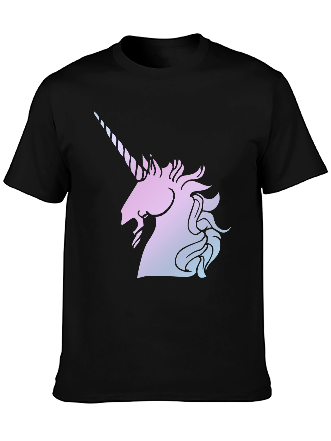 Black Unicorn Graphic Black T-Shirt view 3