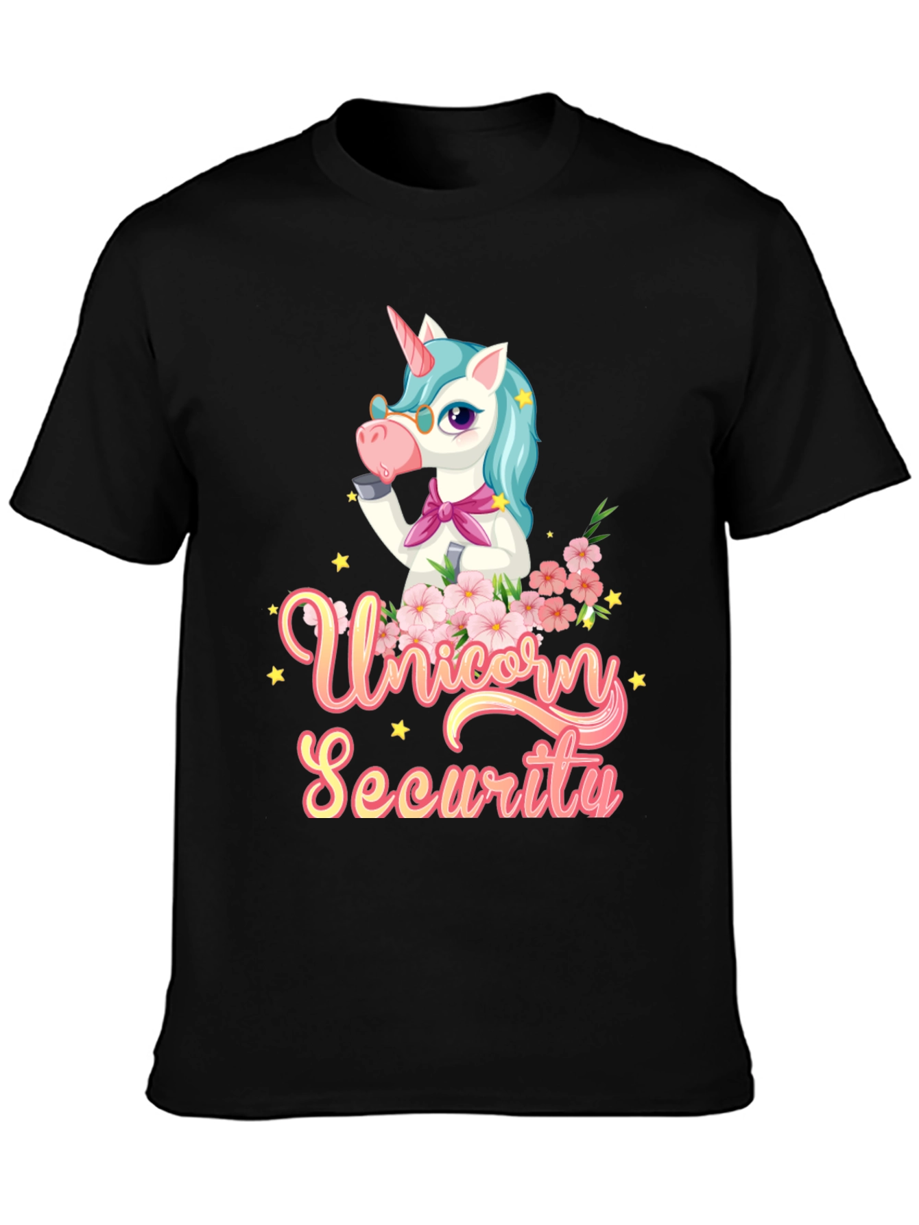 Black Unicorn Security T-Shirt - Magical Protection view 3