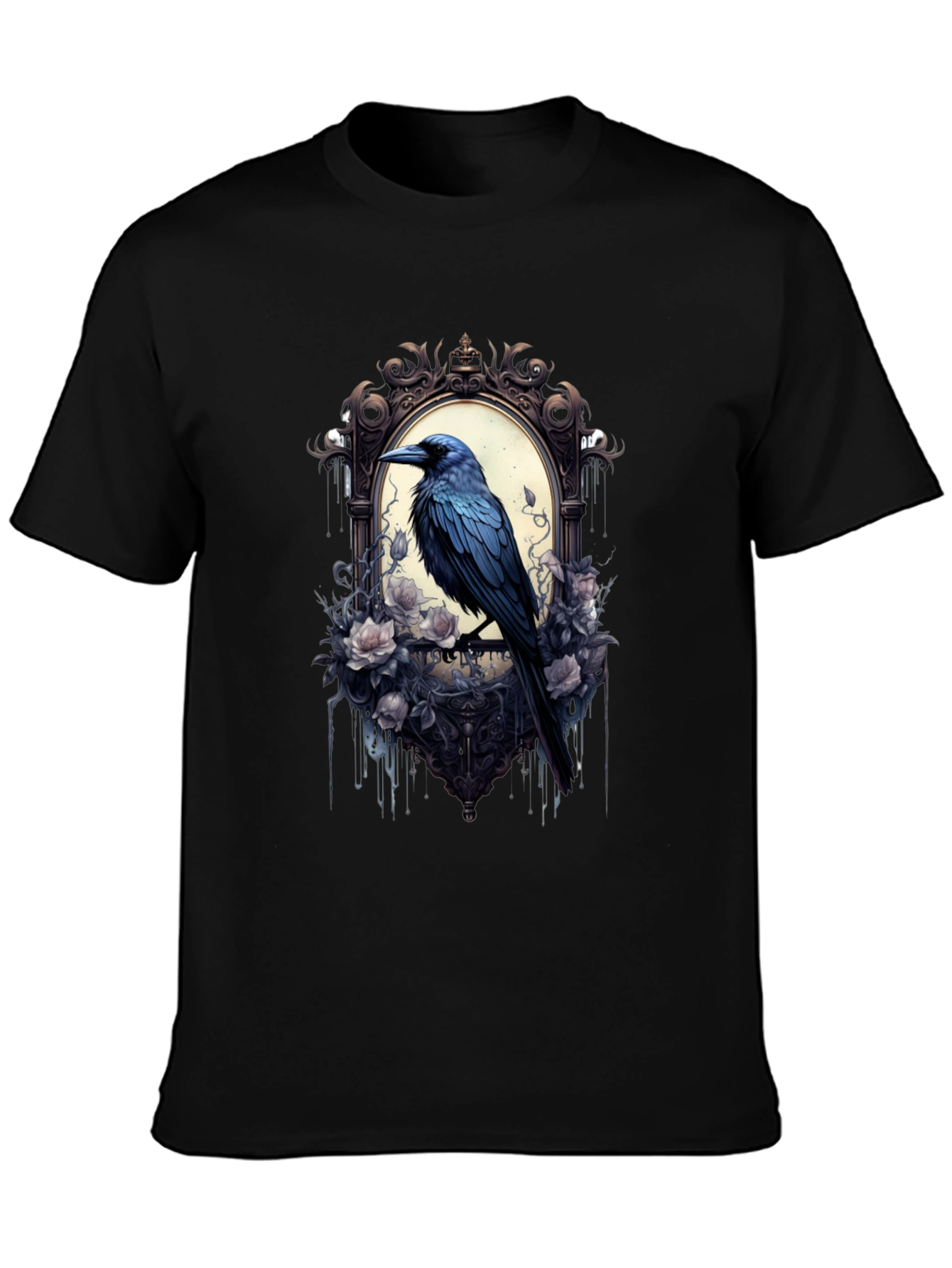 Black Gothic Raven Tee view 3