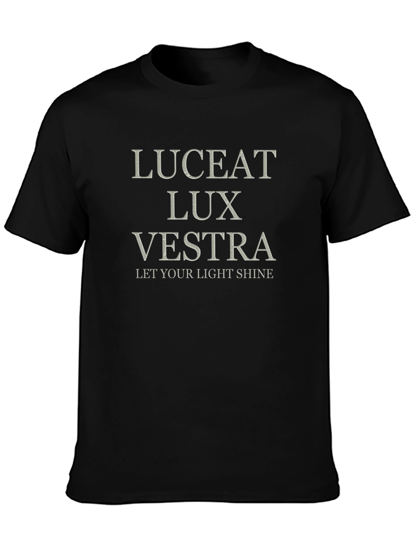 Black Luceat Lux Vestra Graphic Tee - Let Your Light Shine! view 3