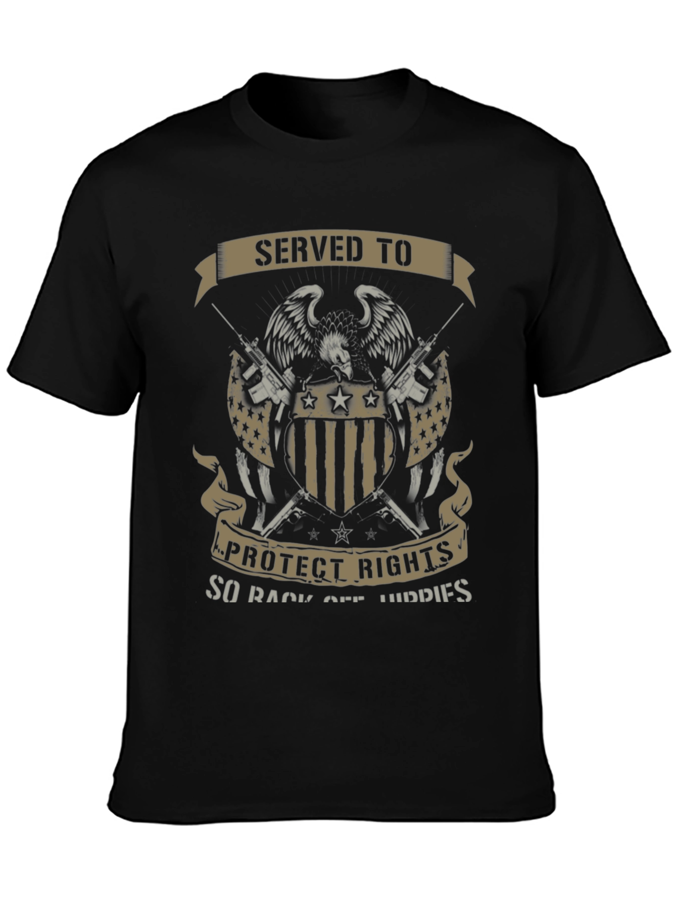 Black Served to Protect T-Shirt view 3