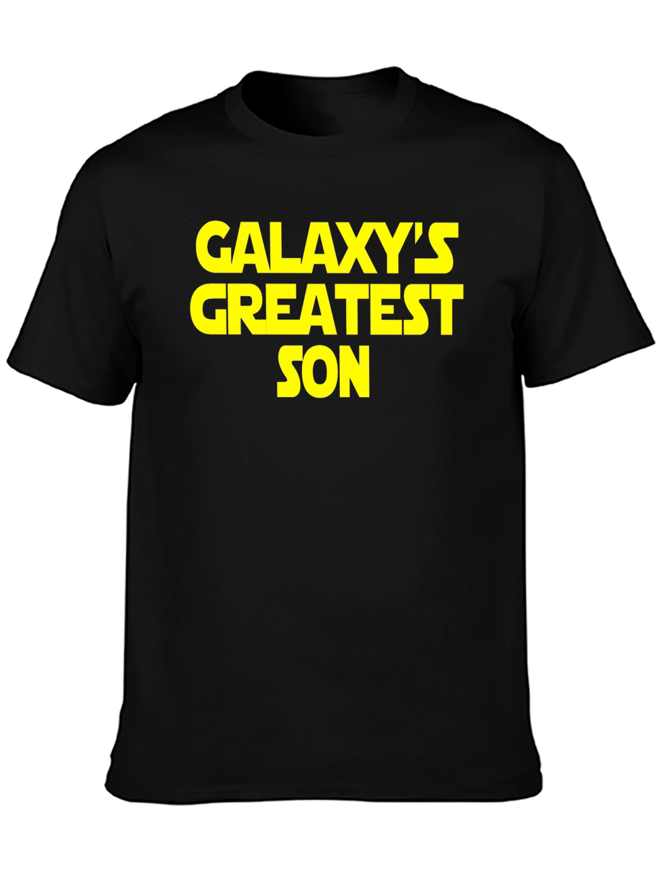 Black Galaxy's Greatest Son Black Graphic T-Shirt view 3