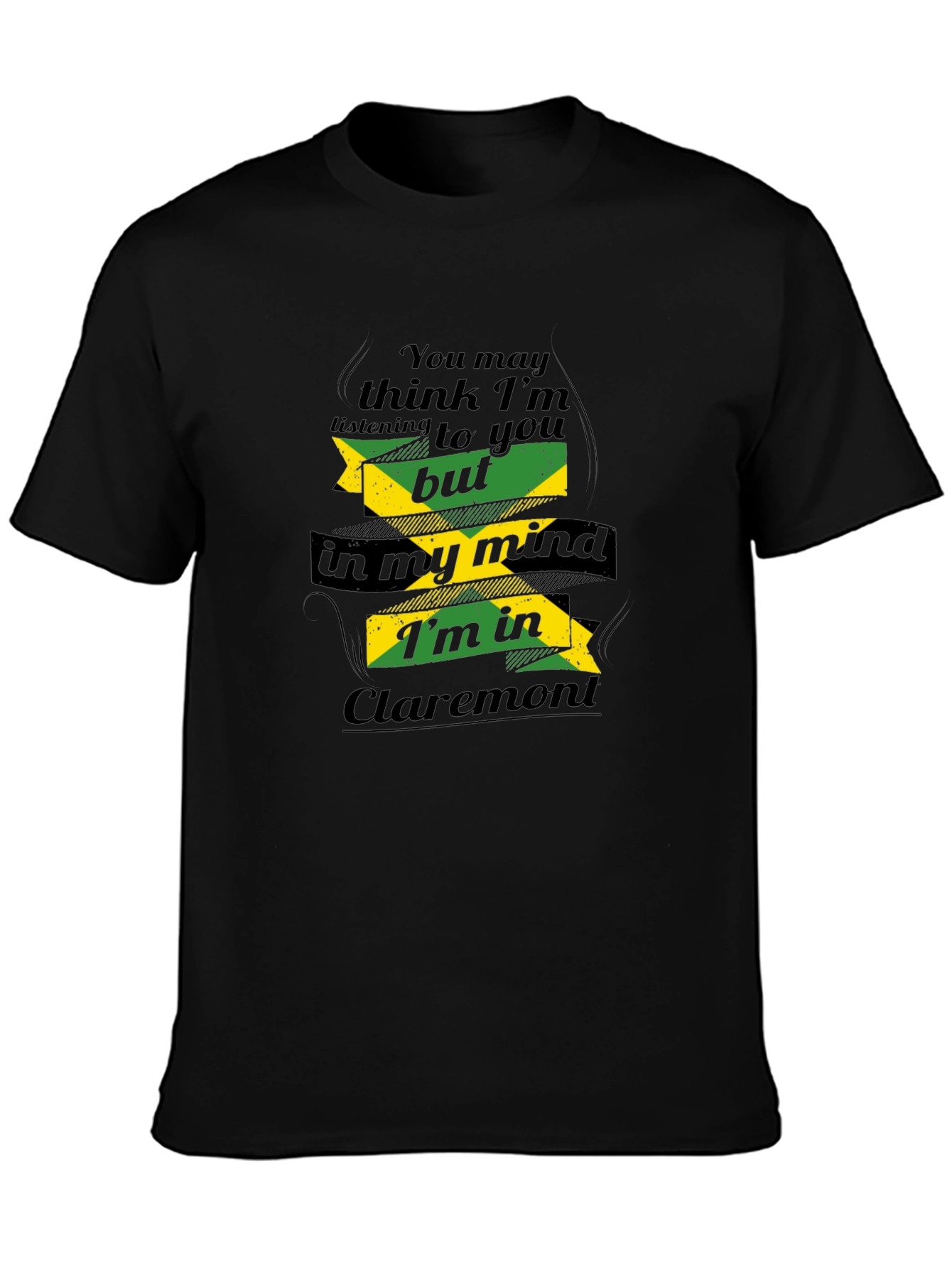 Black Claremont Mind T-Shirt: Jamaican Style view 3