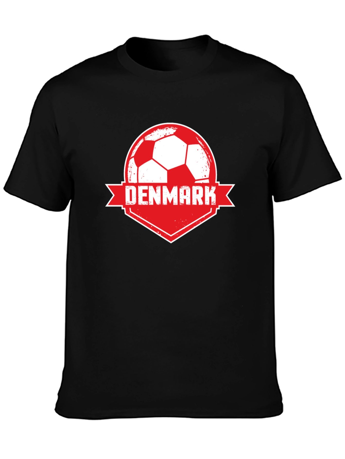 Black Denmark Soccer T-Shirt view 3