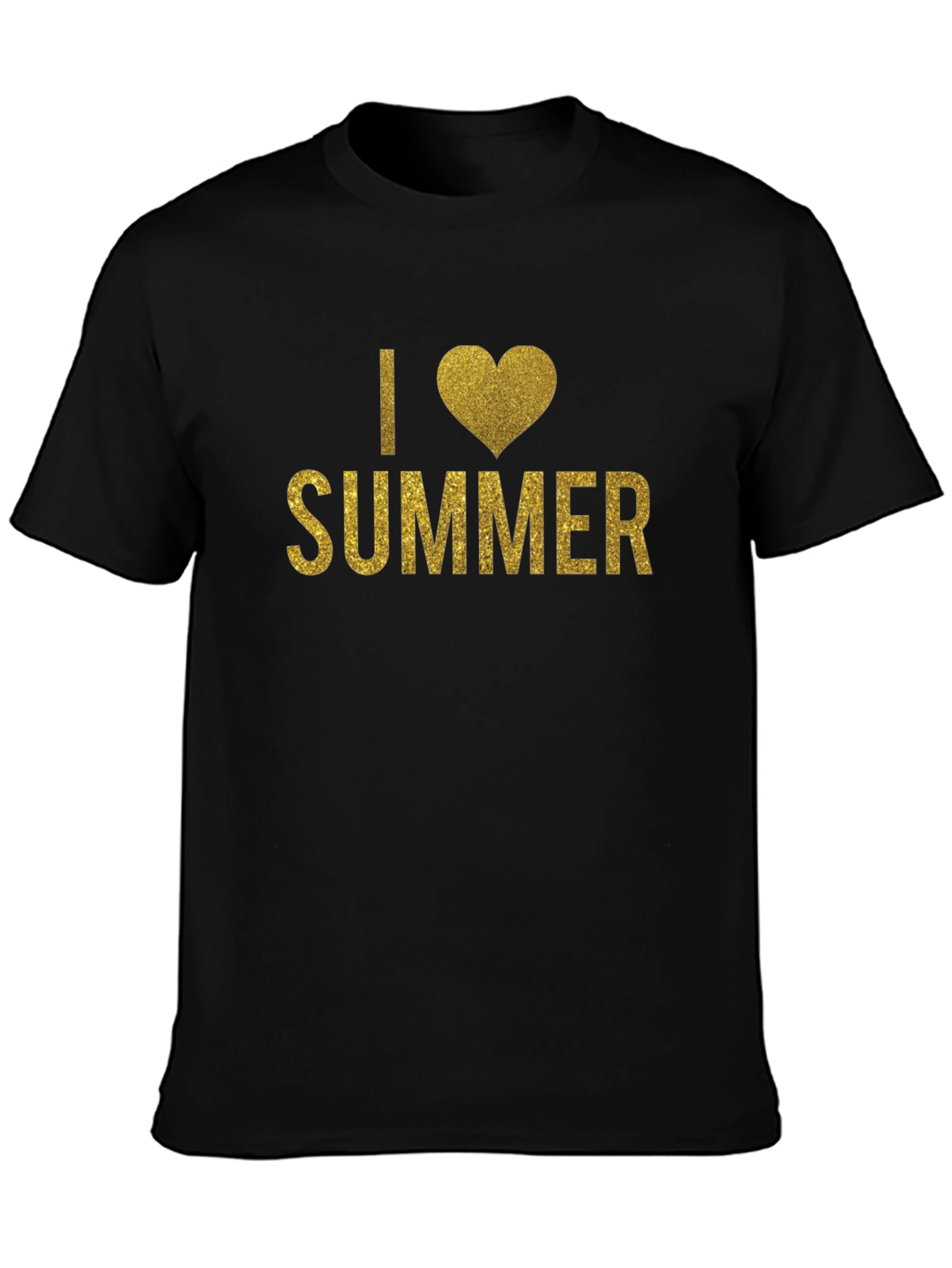 I Heart Summer Graphic Tee - Black Short Sleeve T-Shirt - 3