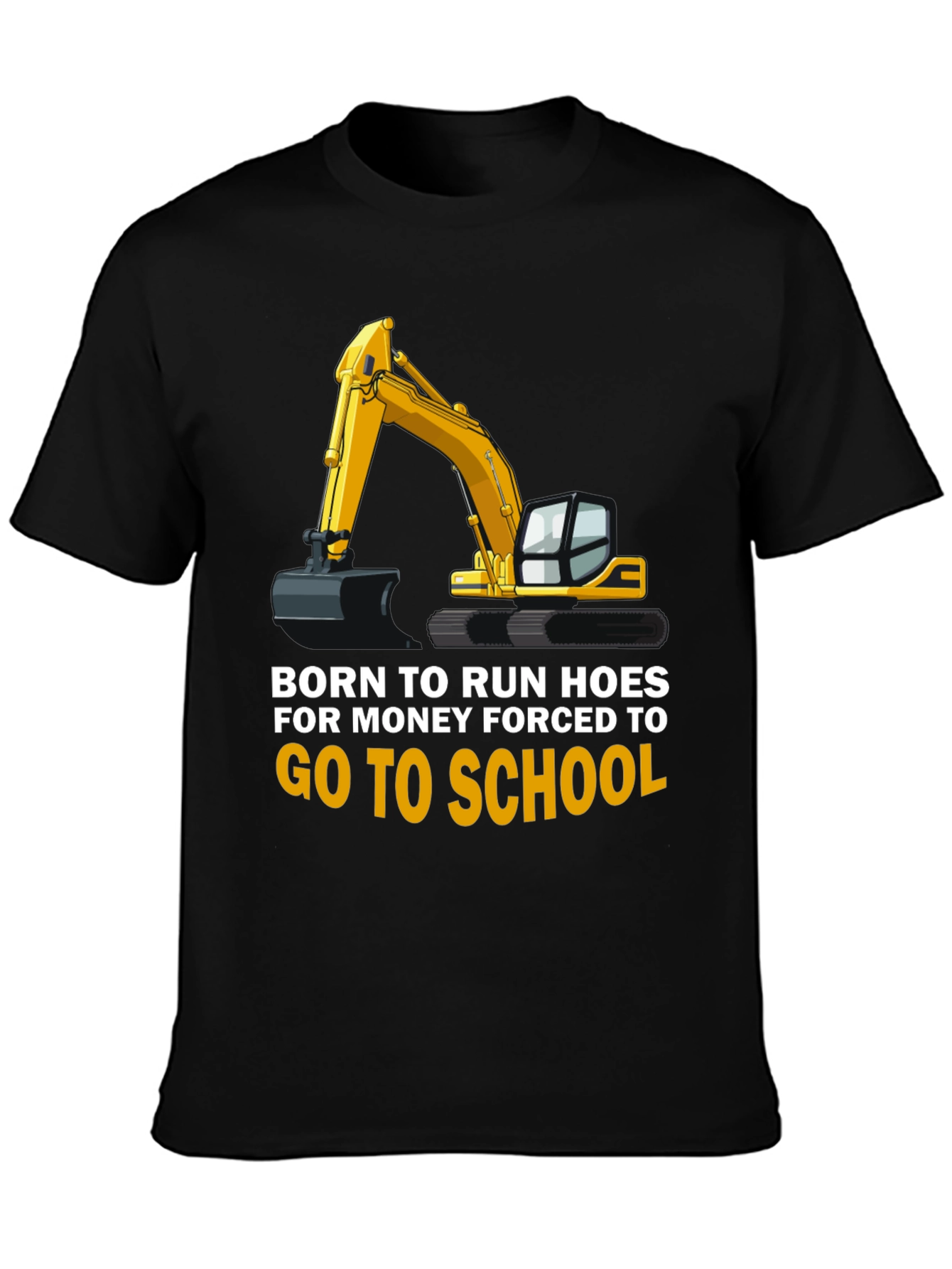 Black Born to Run Hoes T-Shirt view 3