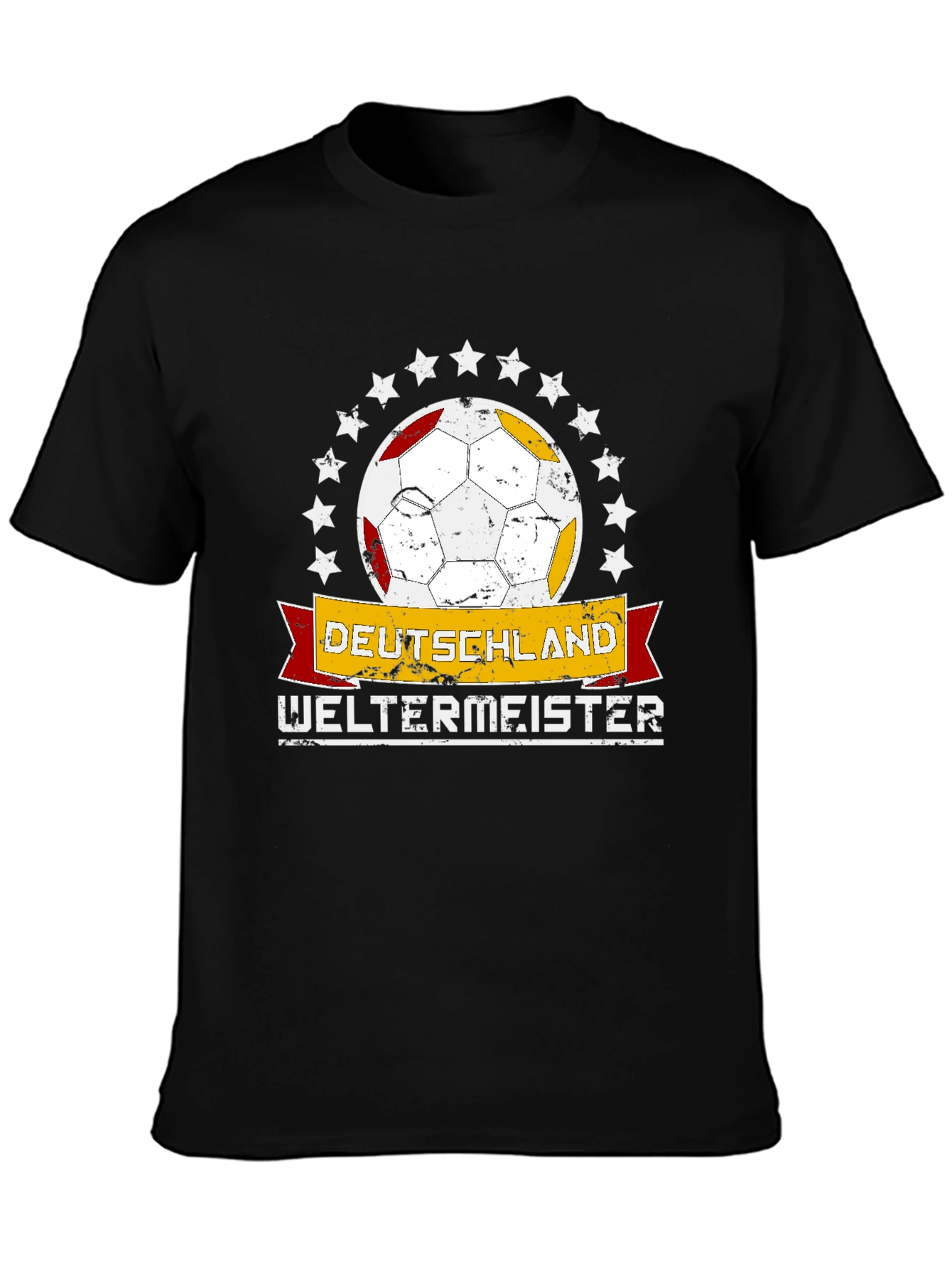 Black Deutschland Weltmeister Soccer T-Shirt view 3
