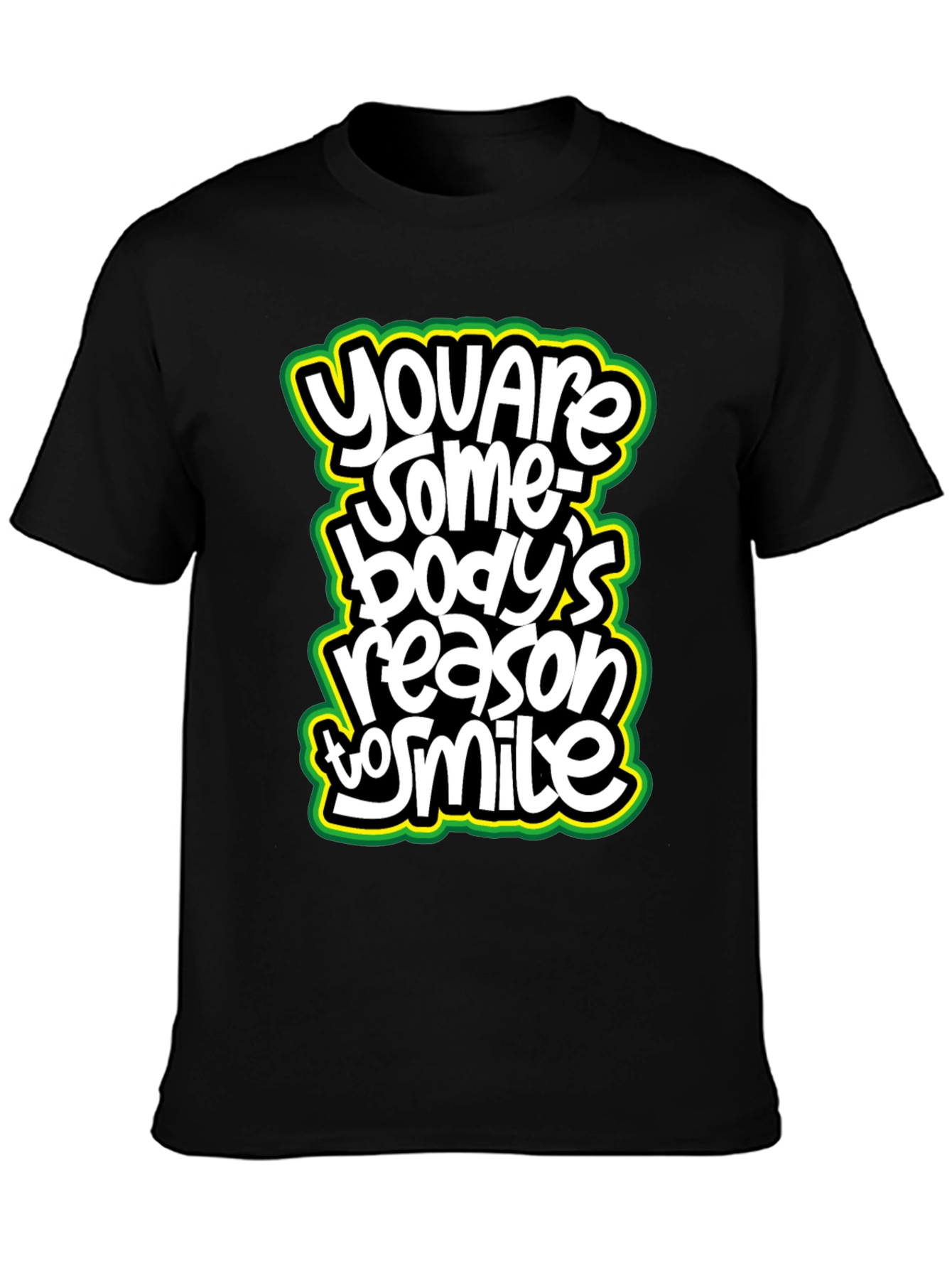 Black You Are Somebody's Reason to Smile Graphic Tee view 3