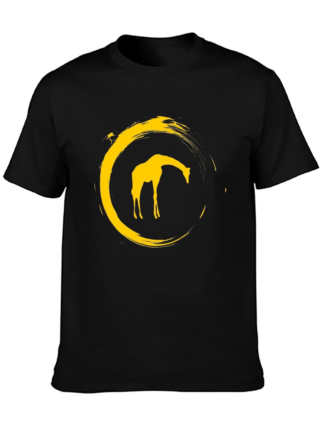 Black Giraffe Circle Graphic Tee - Modern Stylish Design view 3