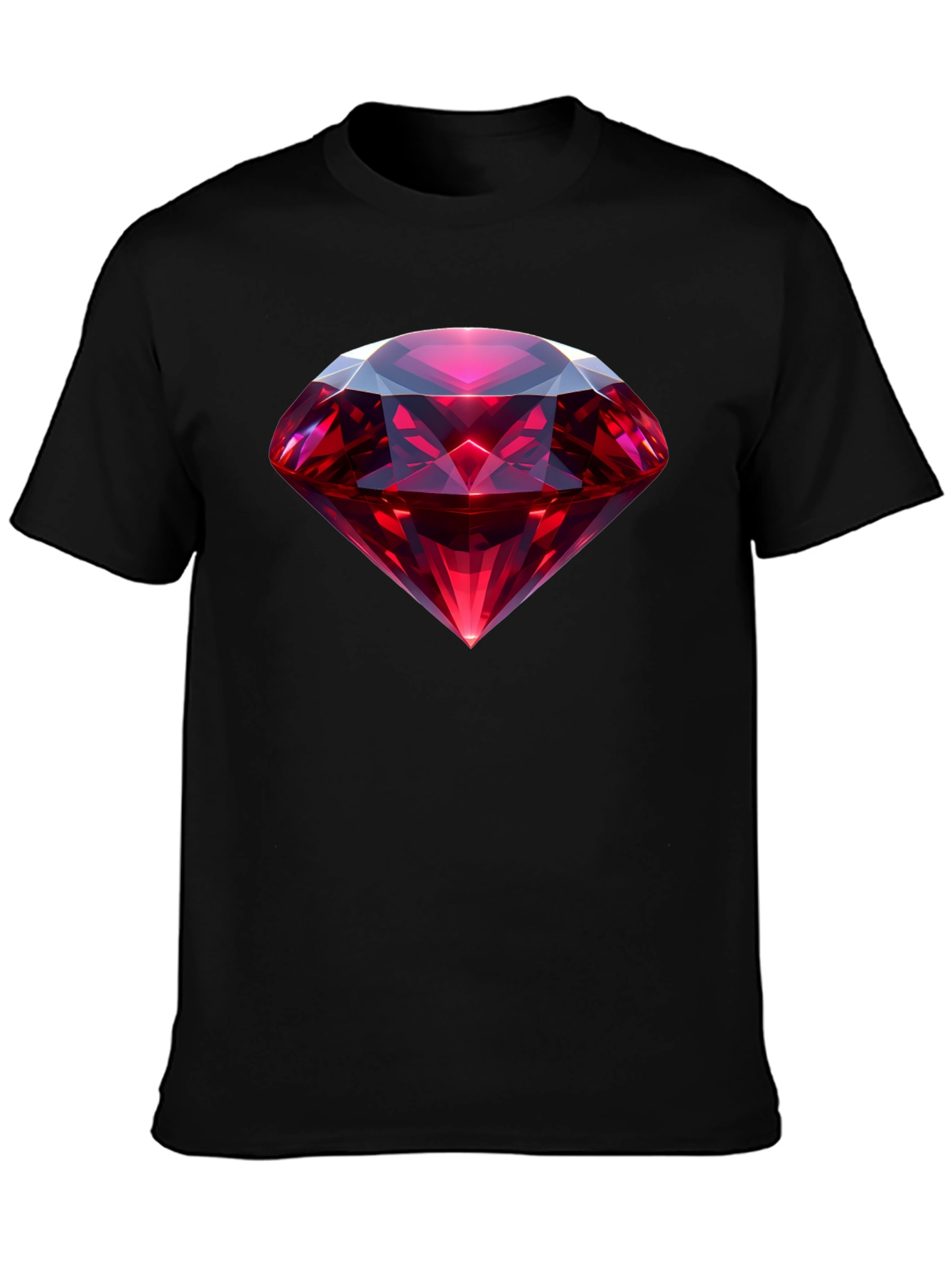 Black Ruby Gem Graphic Tee - Black view 3