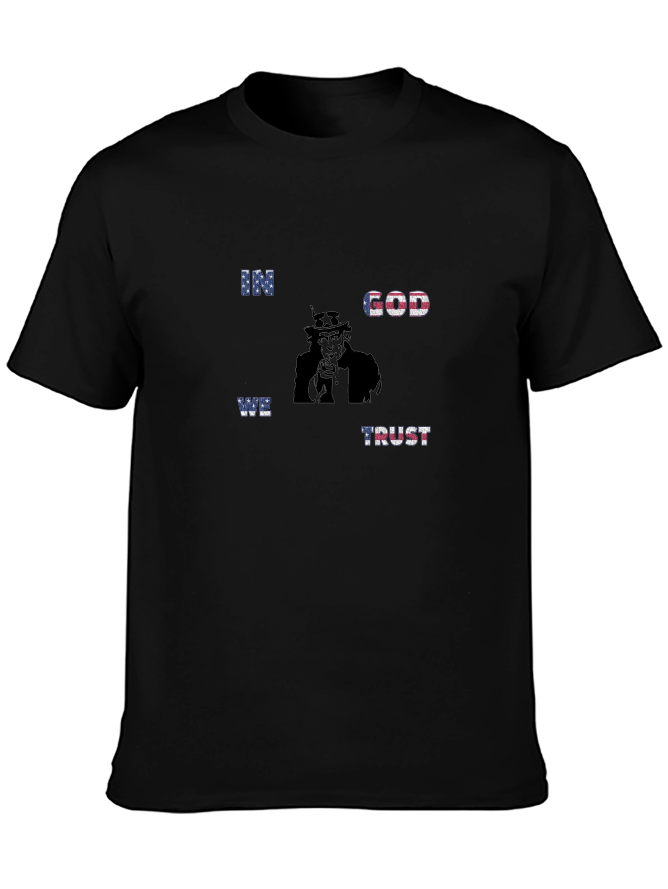 Black In God We Trust Patriotic T-Shirt view 3