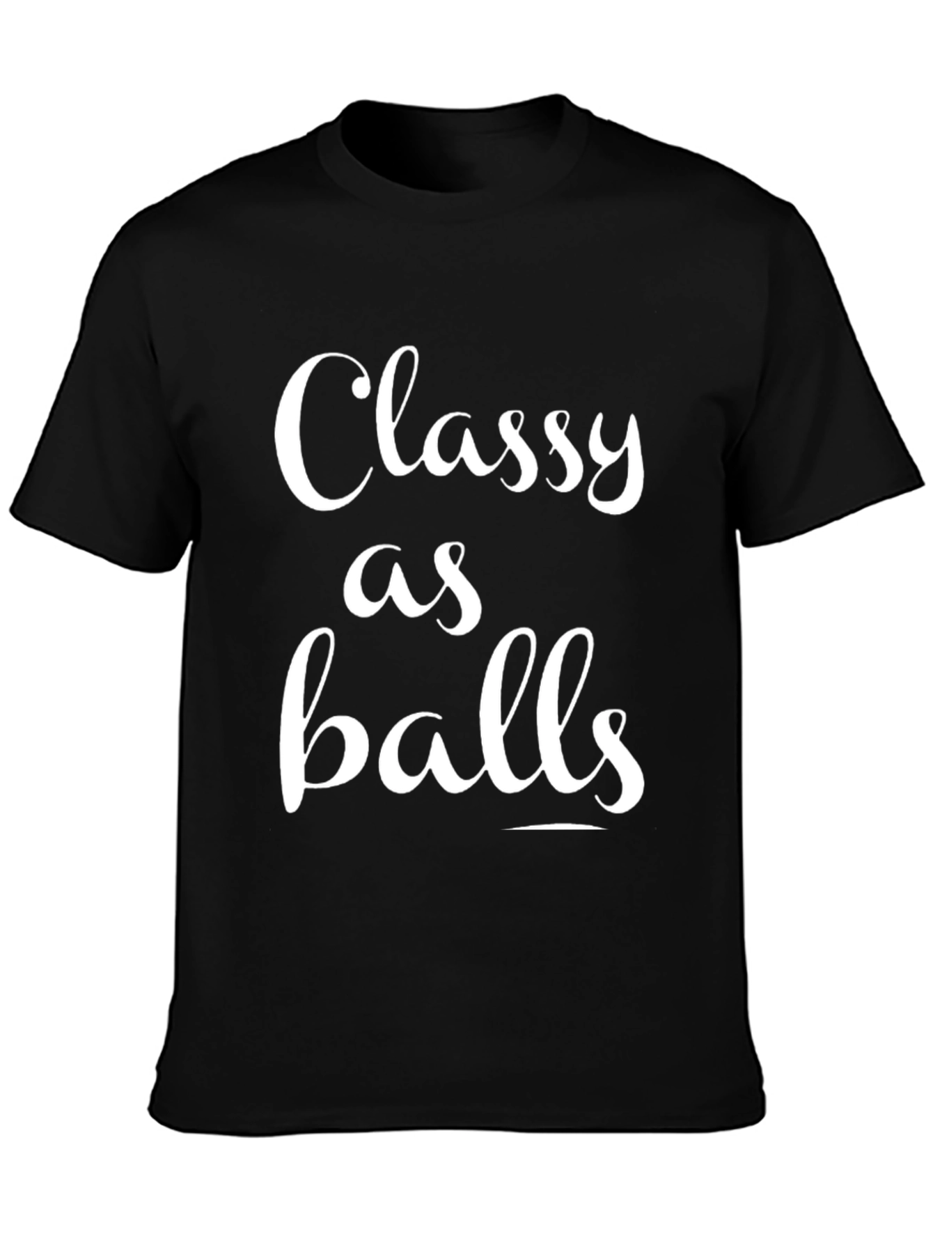 Black Classy as Balls Graphic Tee view 3