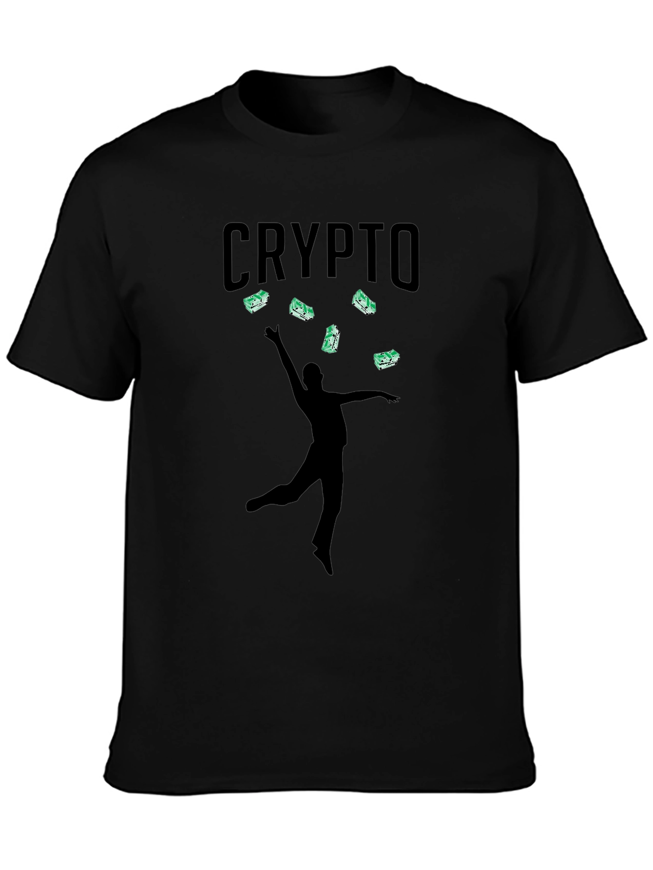 Black Crypto Money T-Shirt - Stylish Black Tee view 3