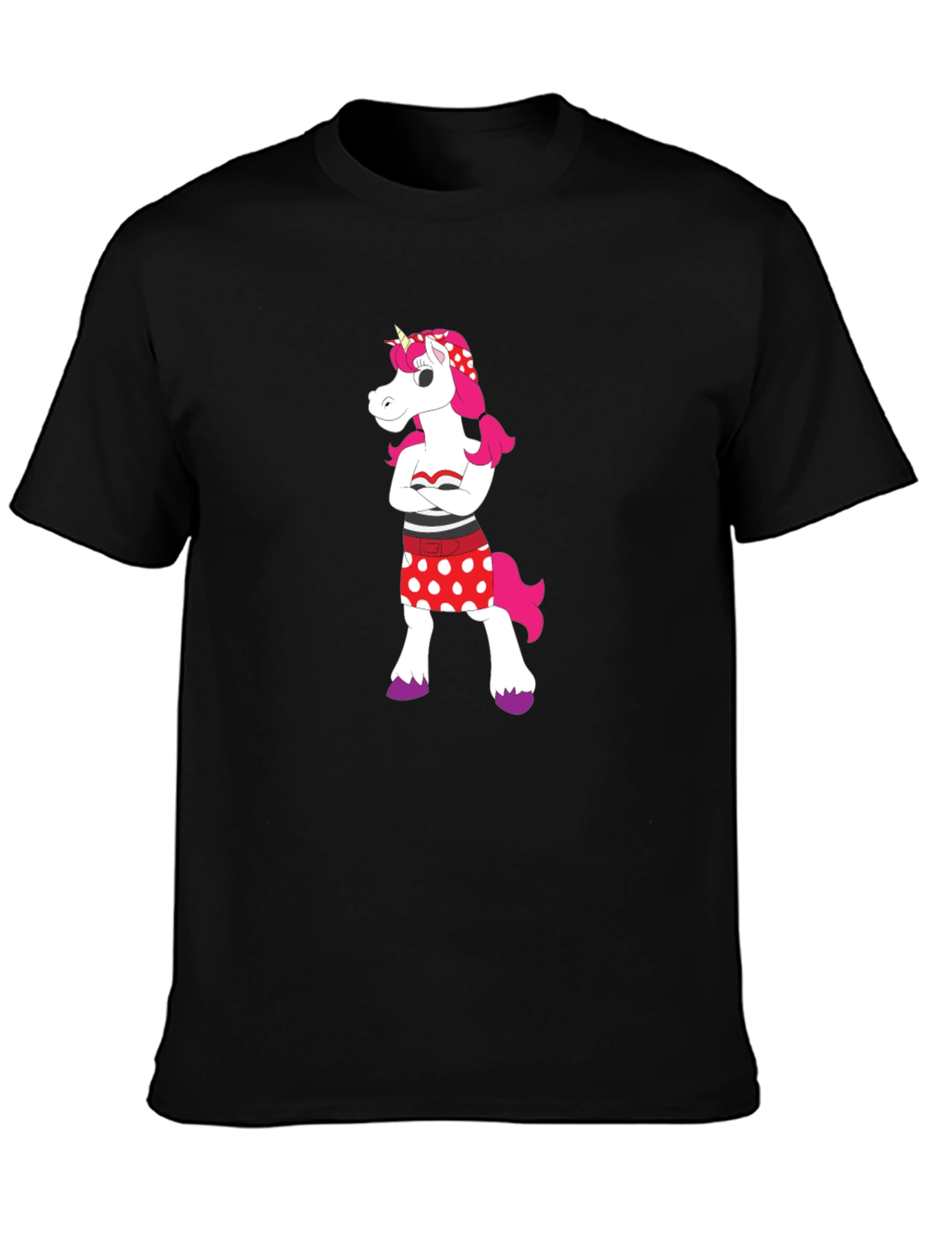 Black Unicorn Graphic Tee - Cool, Stylish, Unique view 3