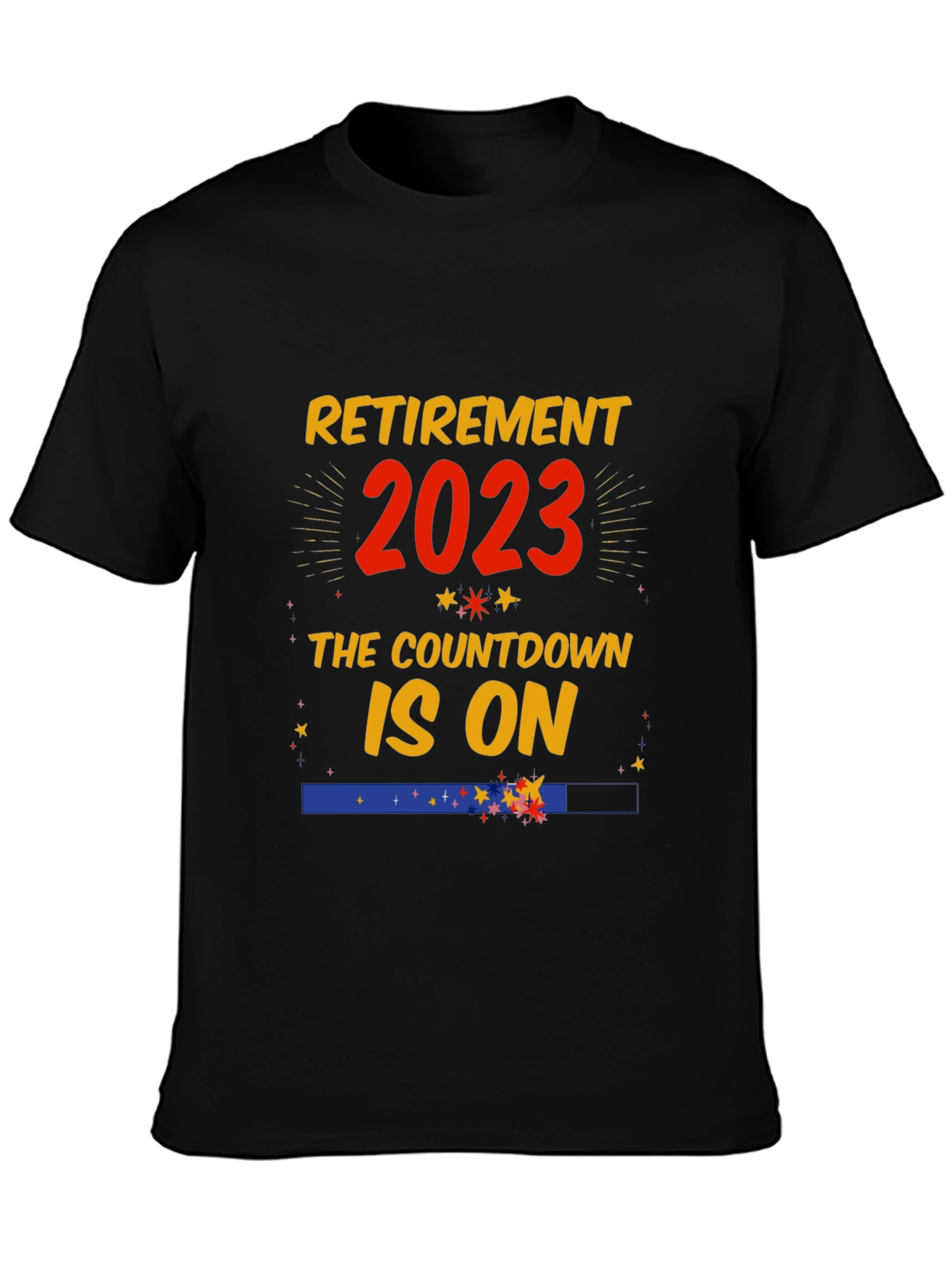 Black Retirement 2023 Countdown T-Shirt view 3