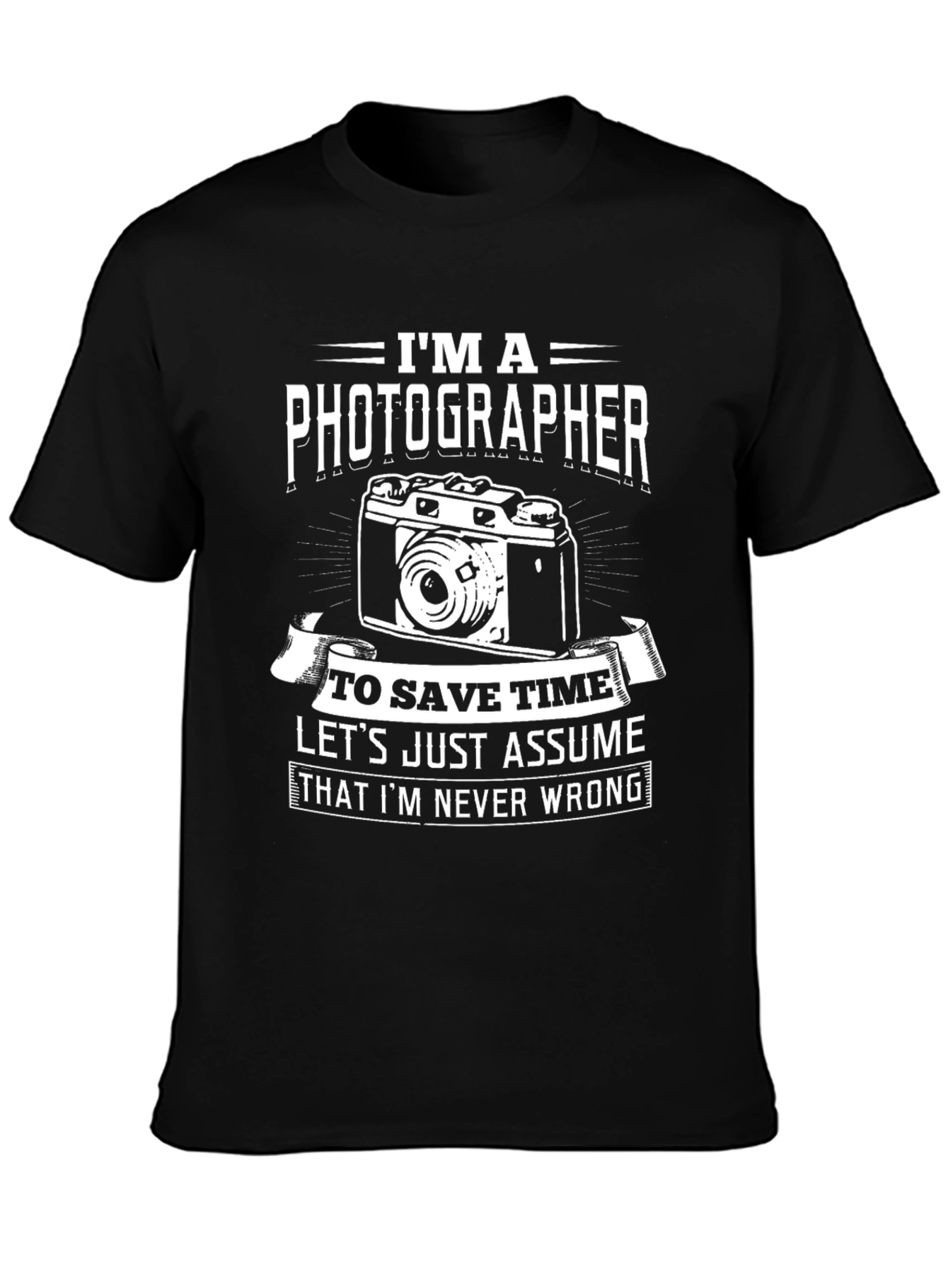 Black I'm A Photographer Funny T-Shirt view 3