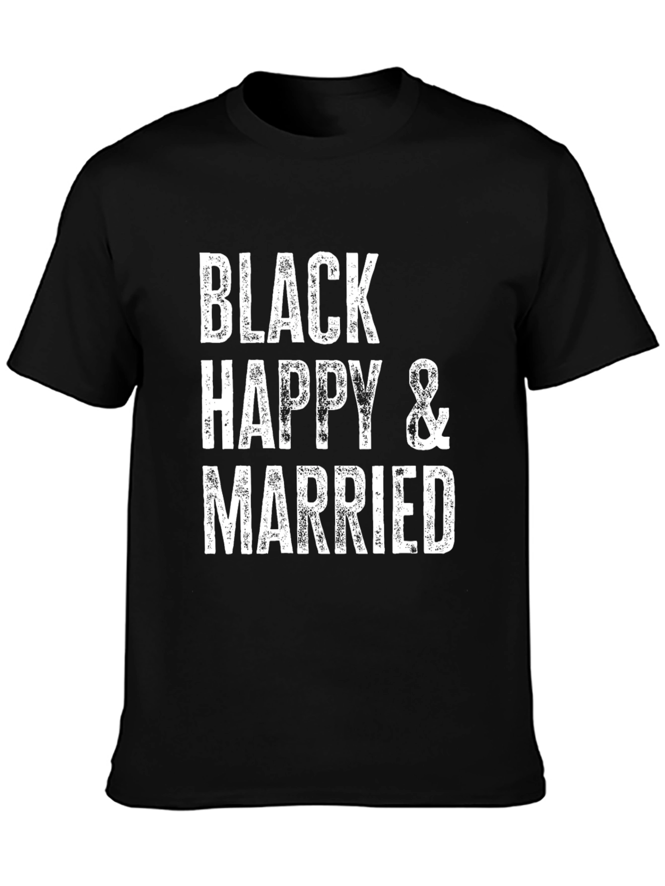 Black Black Happy & Married Graphic Tee - Unisex view 3