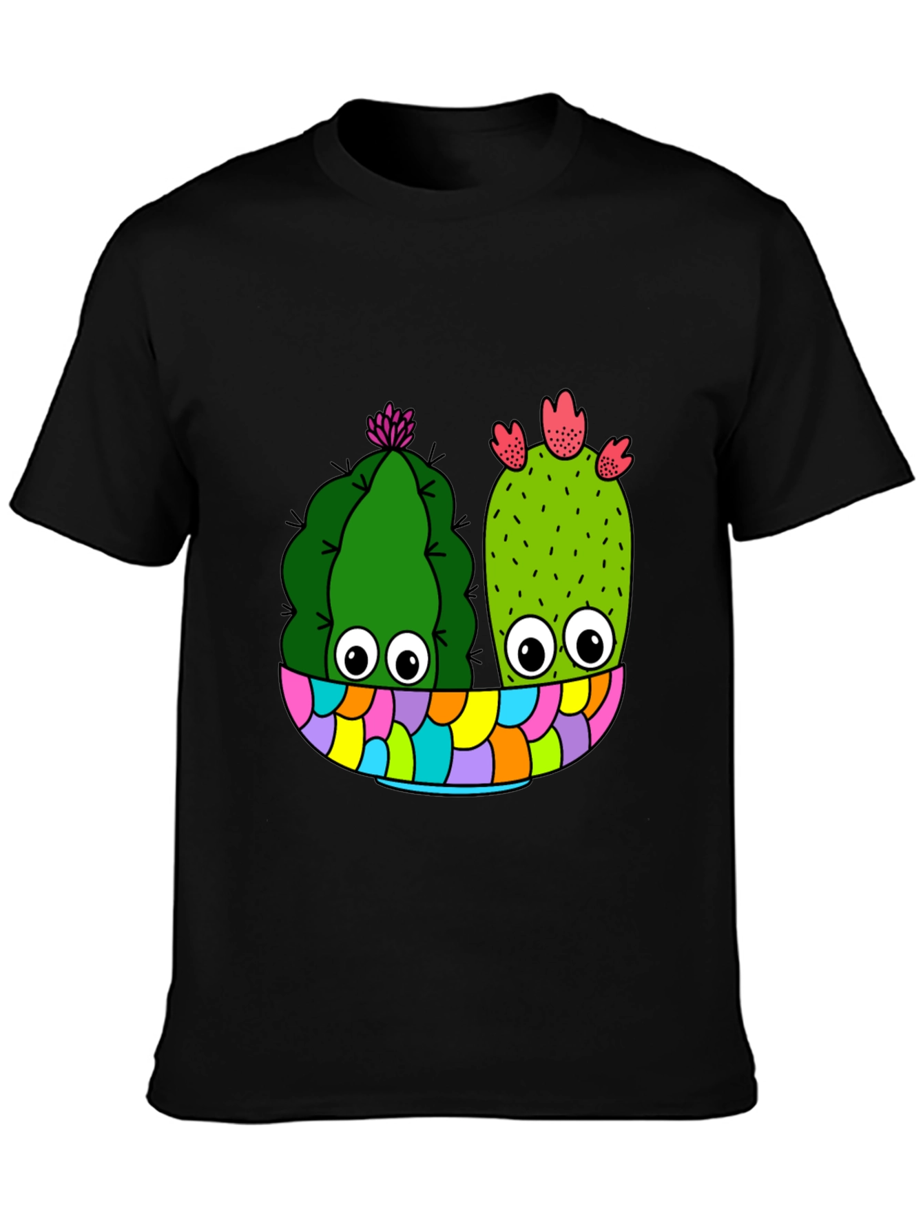 Black Cactus Crew Neck T-Shirt view 3