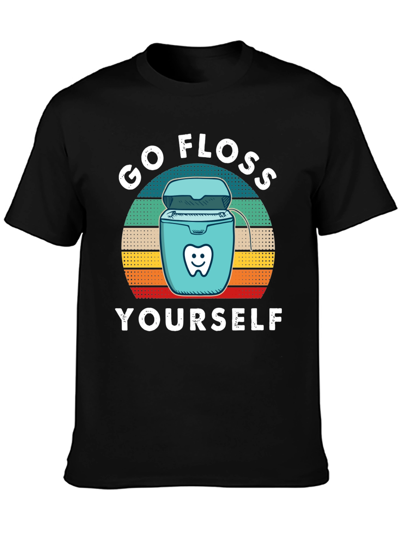 Black Go Floss Yourself Graphic Tee view 3