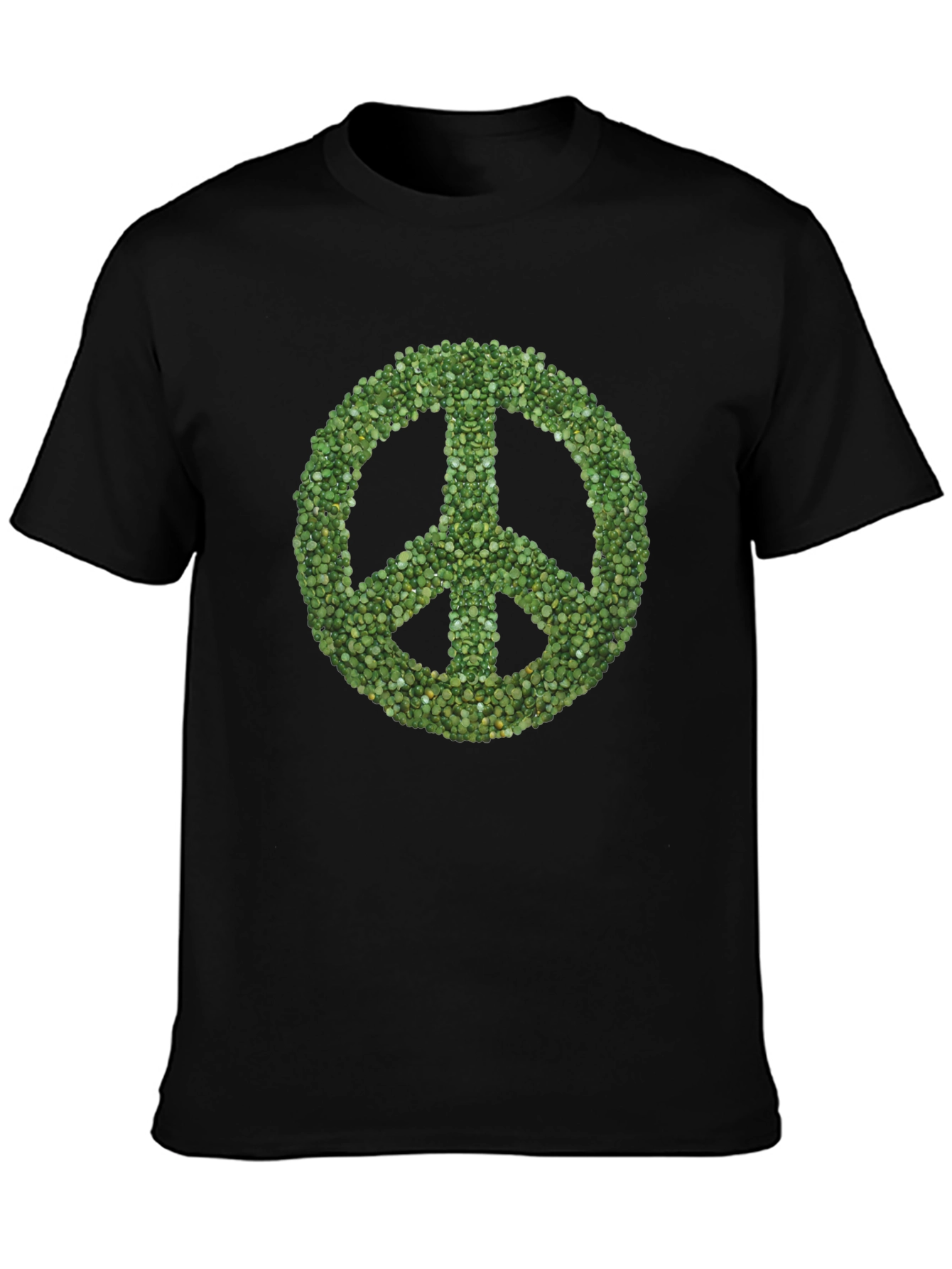 Black Peace Sign T-Shirt - Green Seeds view 3