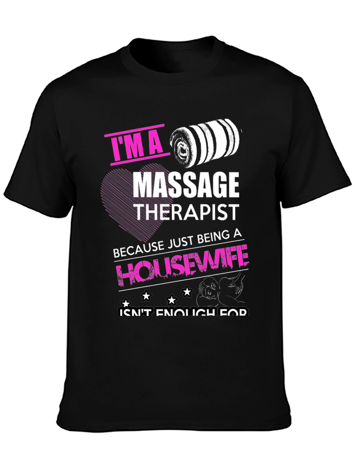 Black Massage Therapist Graphic Tee view 3