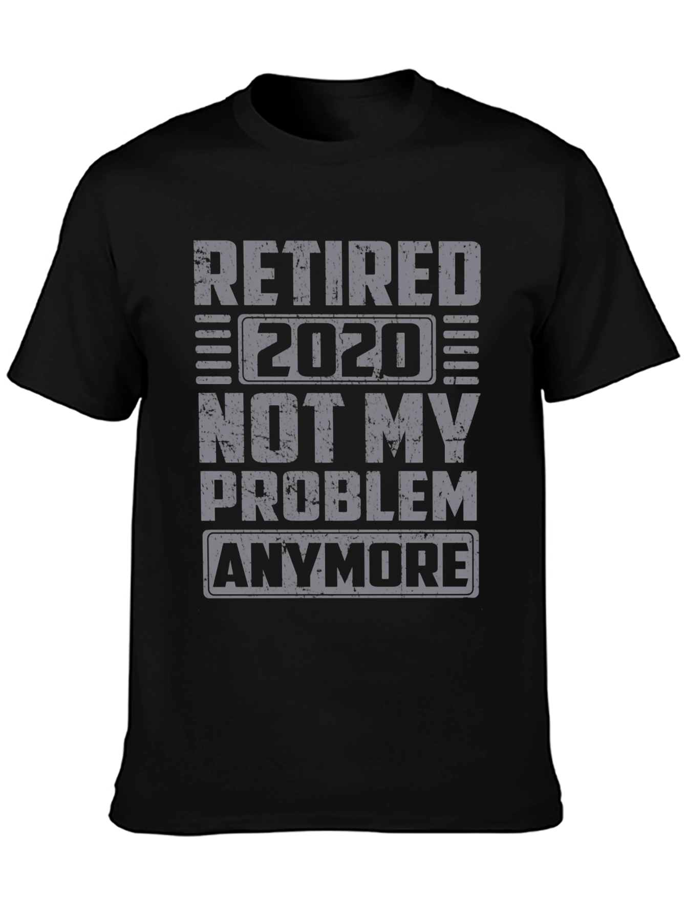 Black Retired 2020 Graphic T-Shirt view 3
