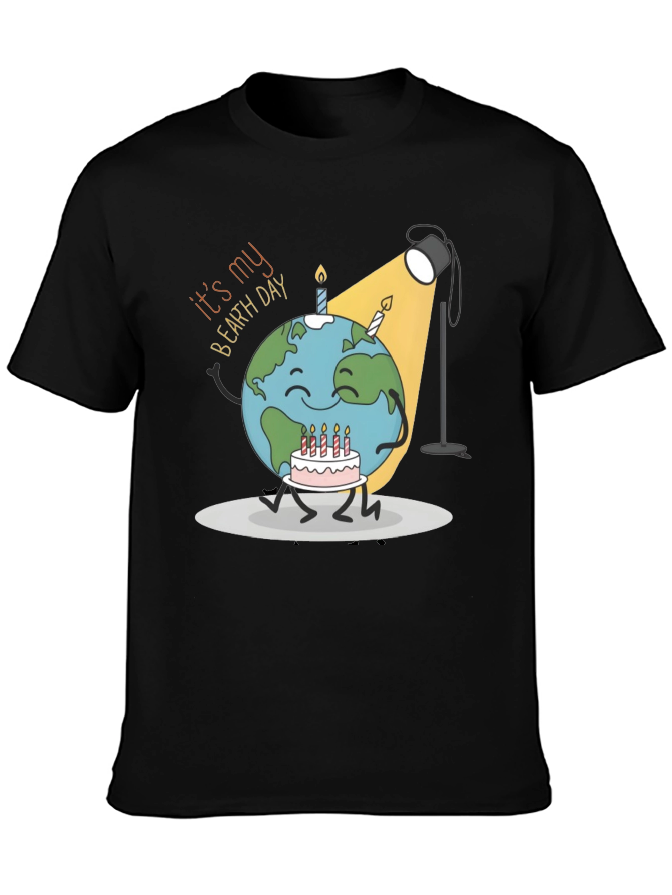 Black Earth Day Birthday Graphic T-Shirt view 3