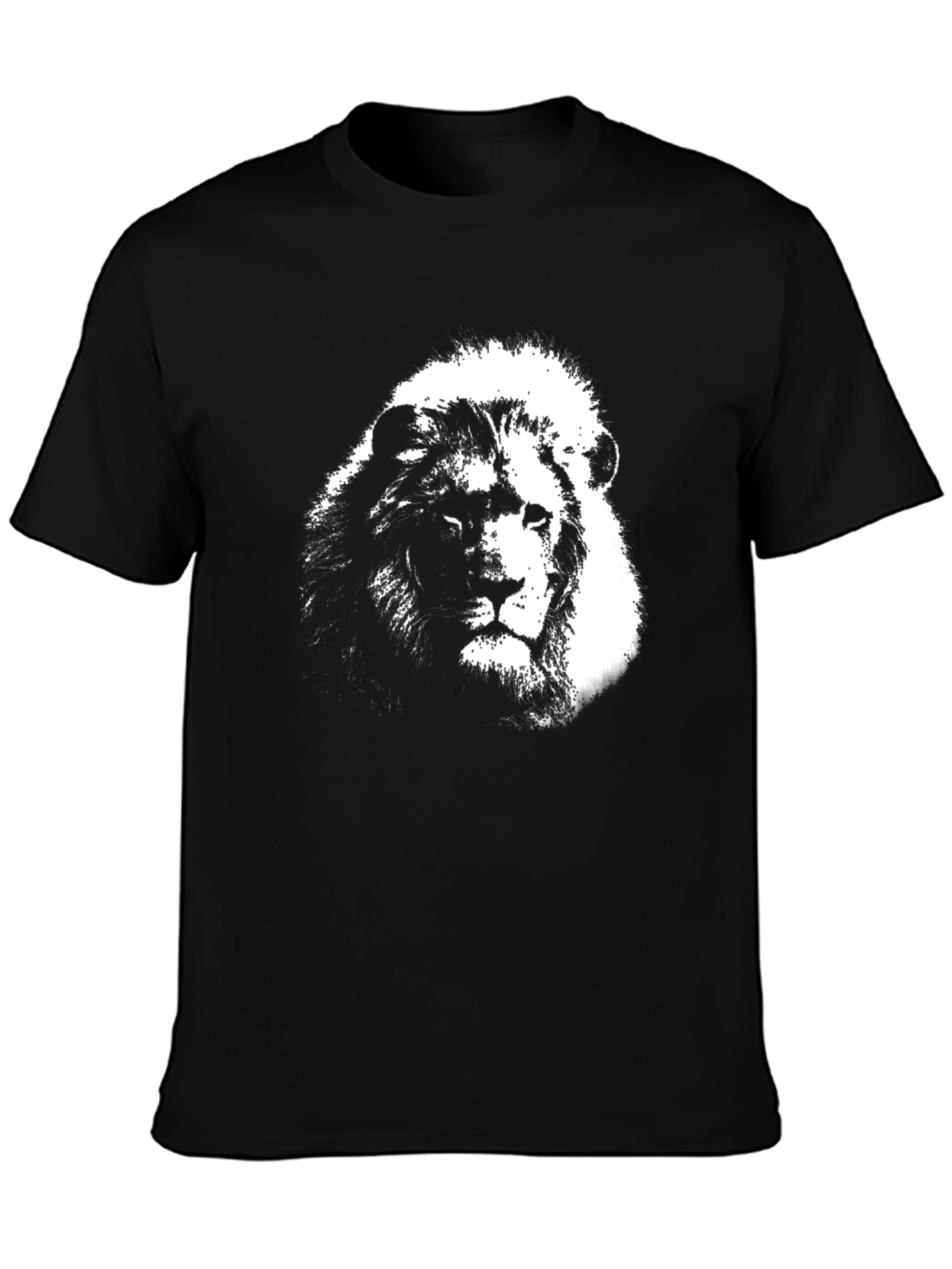 Black Lion Graphic Black Tee - Bold Statement Shirt view 3