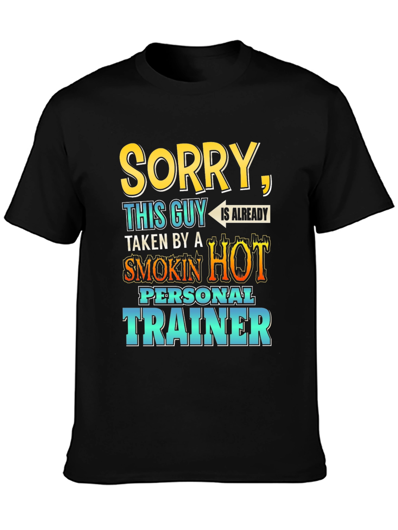 Black Funny Personal Trainer T-Shirt for Men view 3