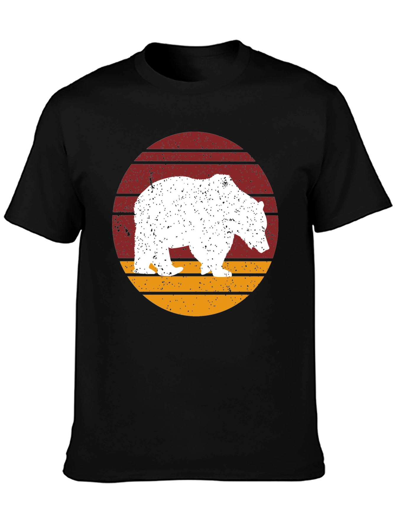 Black Retro Bear Graphic T-Shirt - Vintage Style view 3