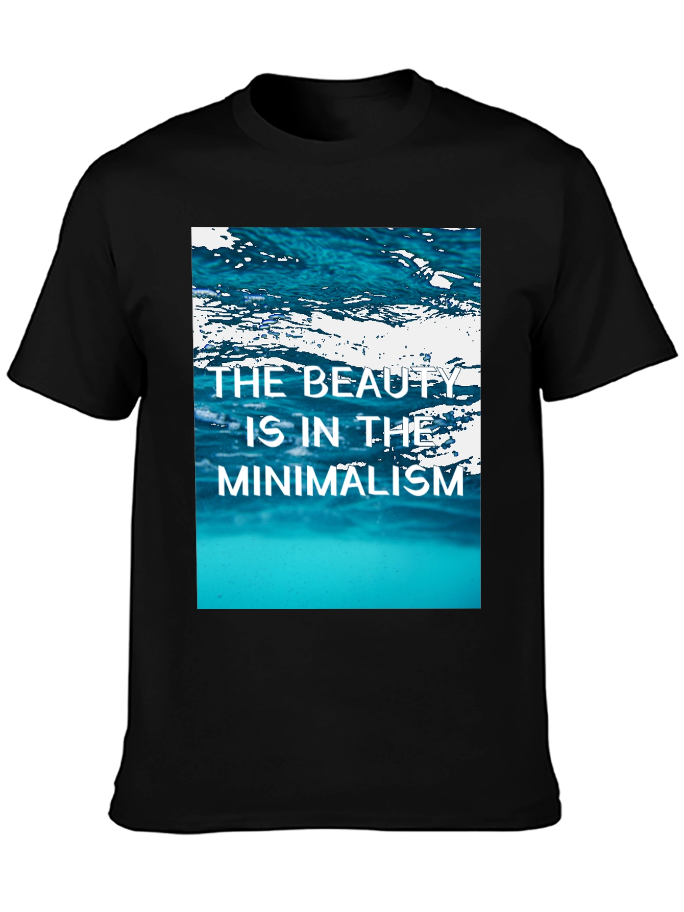 Black Minimalism T-Shirt - Beauty in Simplicity view 3