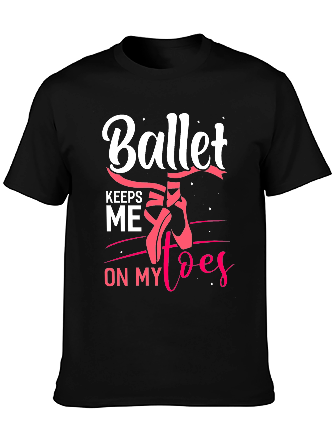 Black Ballet Keeps Me on My Toes Graphic Tee view 3