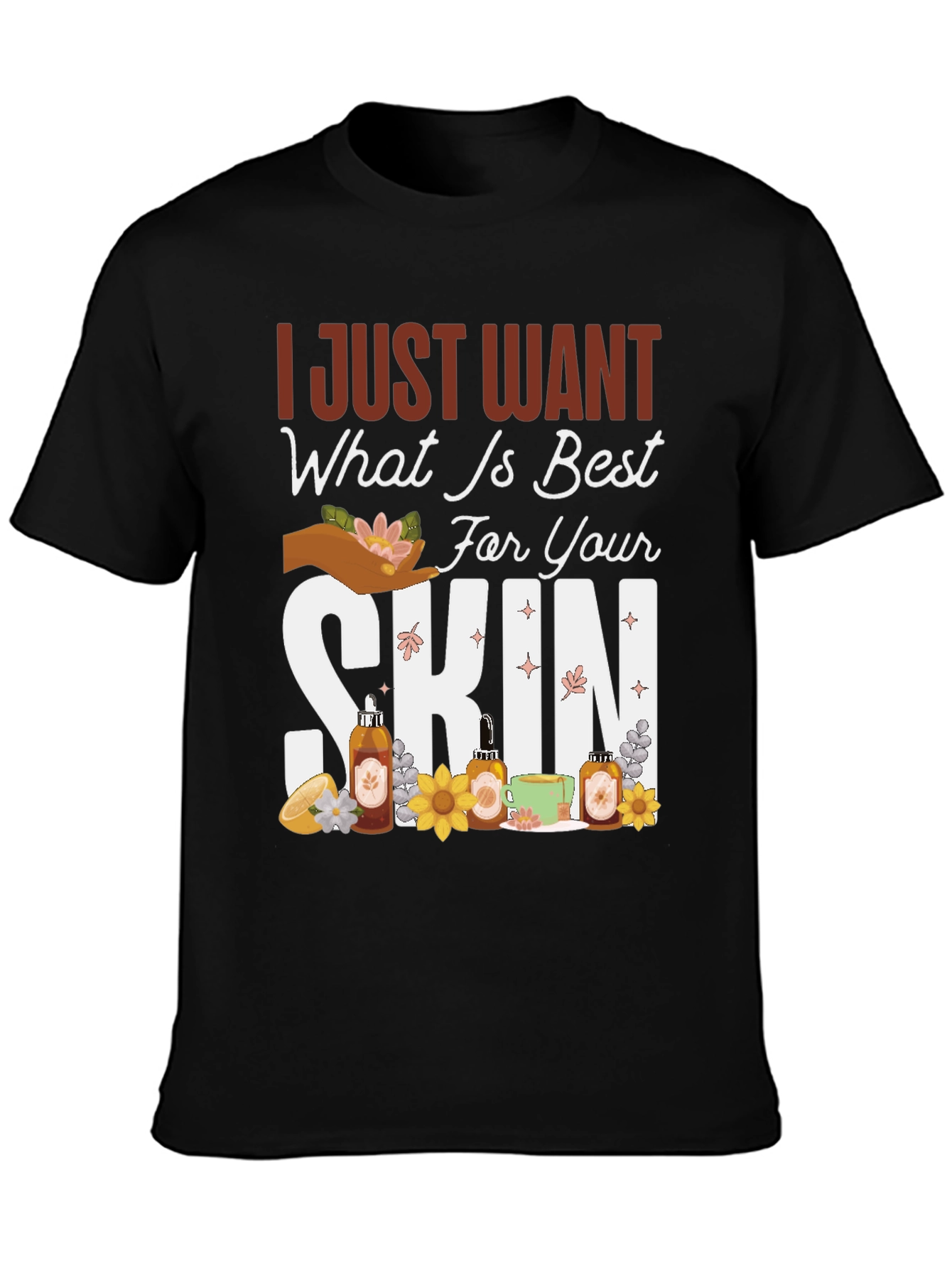 Black Best For Your Skin Graphic T-Shirt view 3