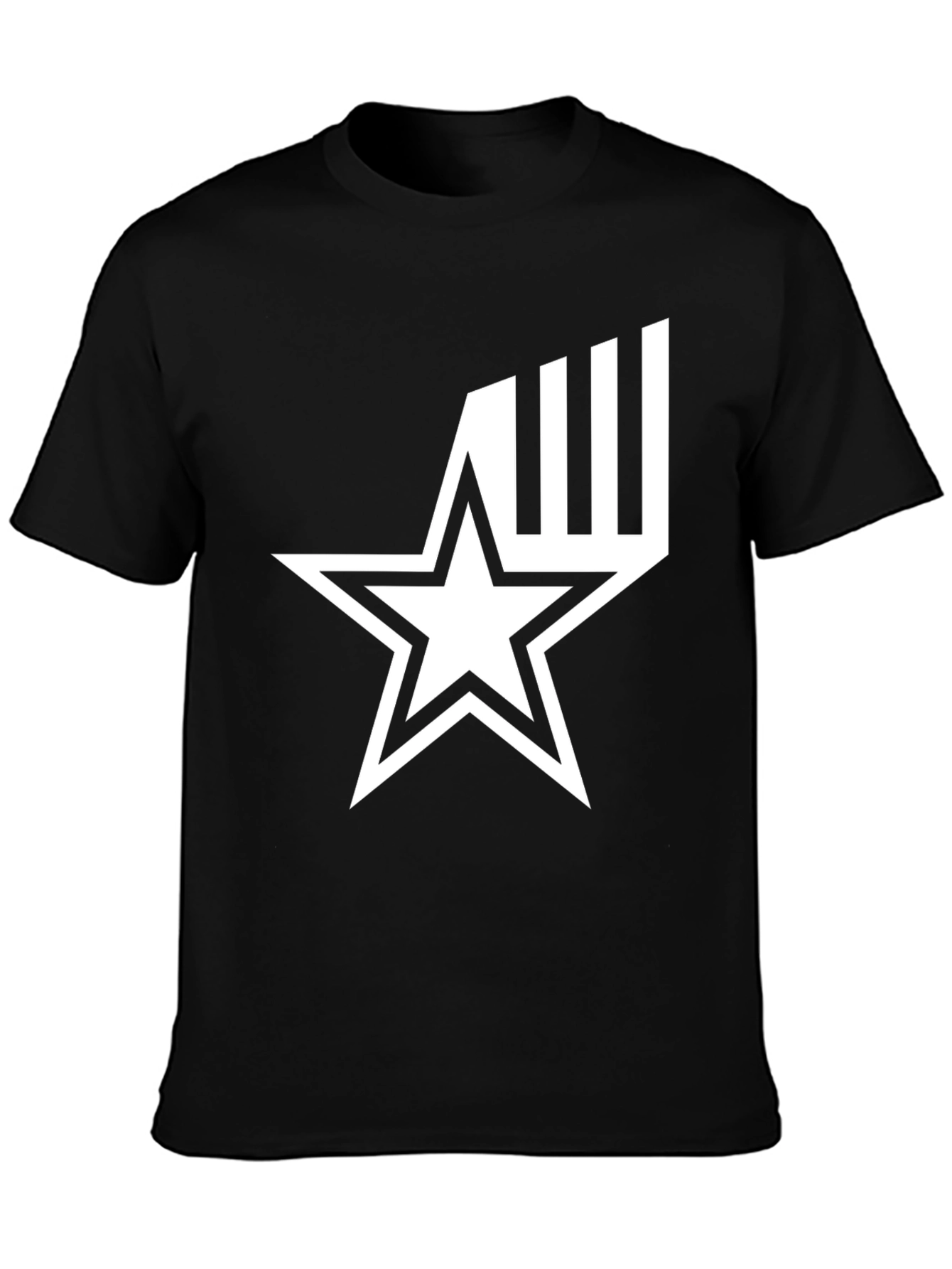 Black Star Graphic Black T-Shirt - Modern Style view 3
