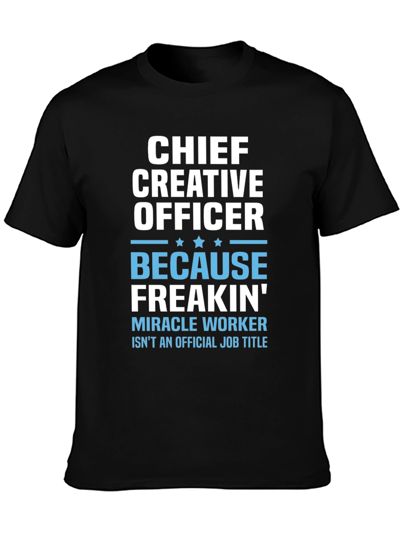 Black Chief Creative Officer T-Shirt - Funny Job Title Tee view 3