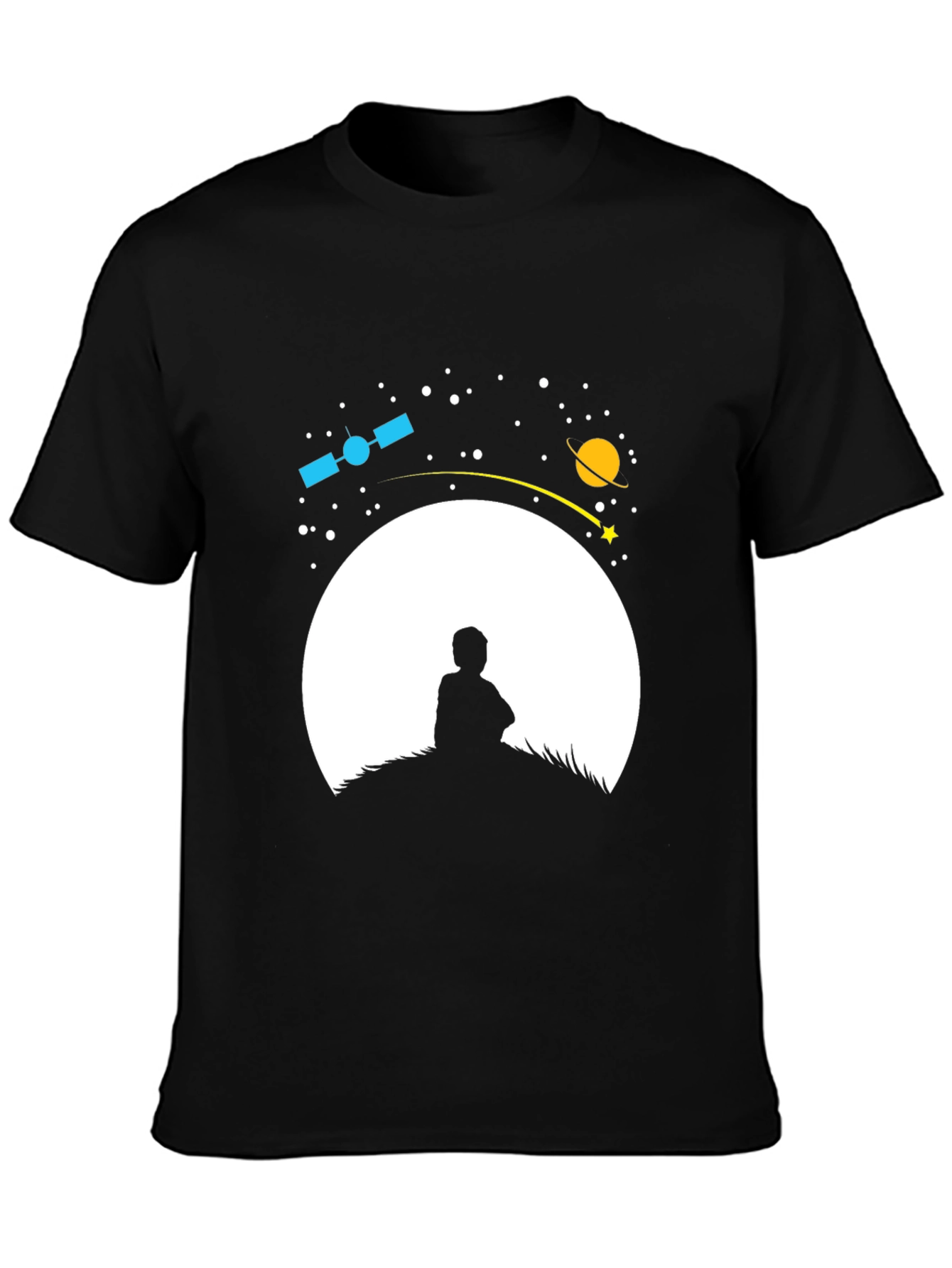 Black Cosmic Dreamer Graphic Tee - Black view 3