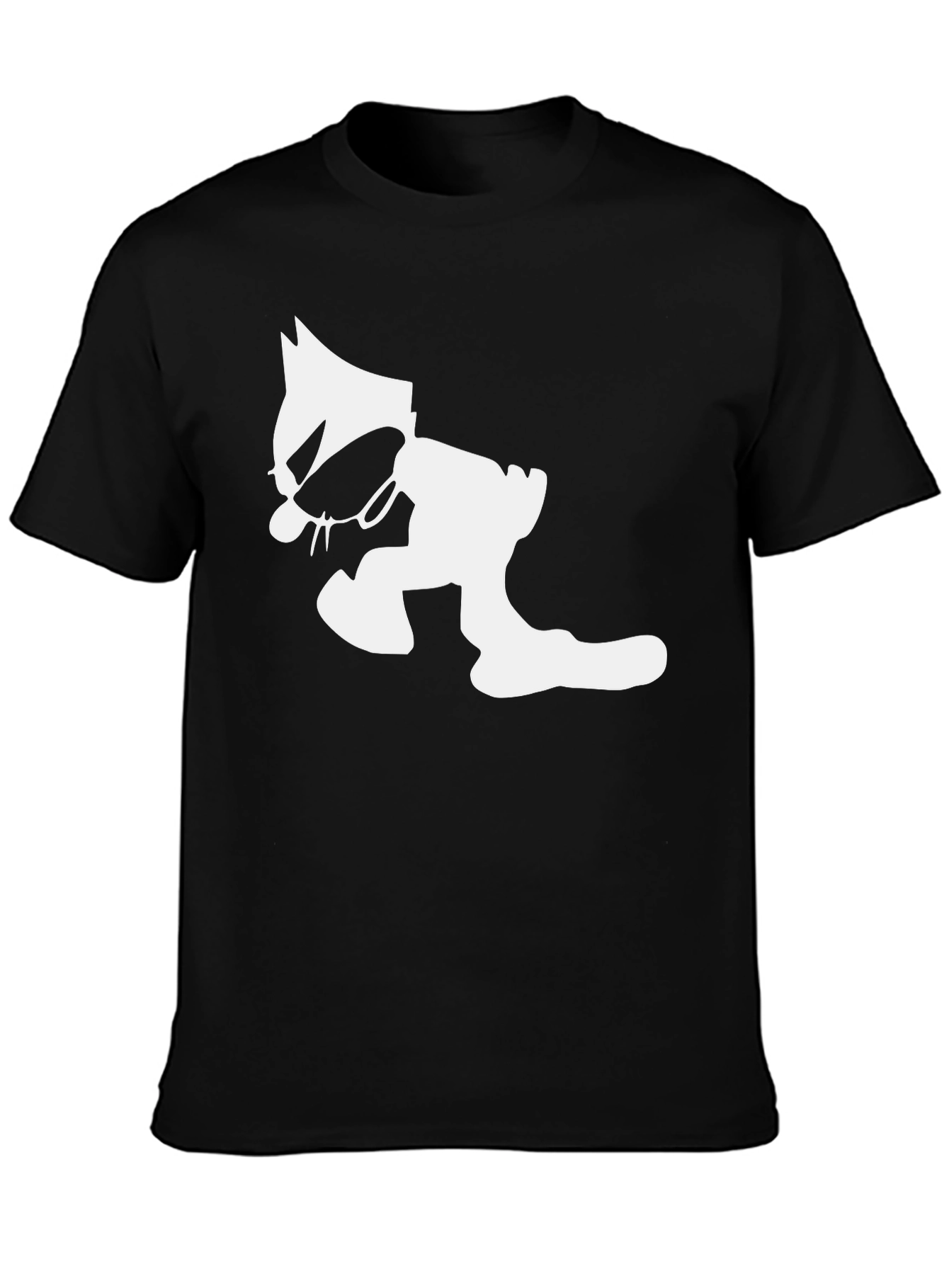 Black Cool Cat Graphic T-Shirt - Black view 3
