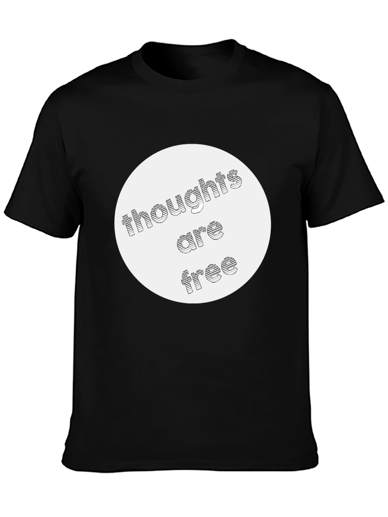 Black Thoughts Are Free Graphic Tee - Stylish & Comfortable view 3