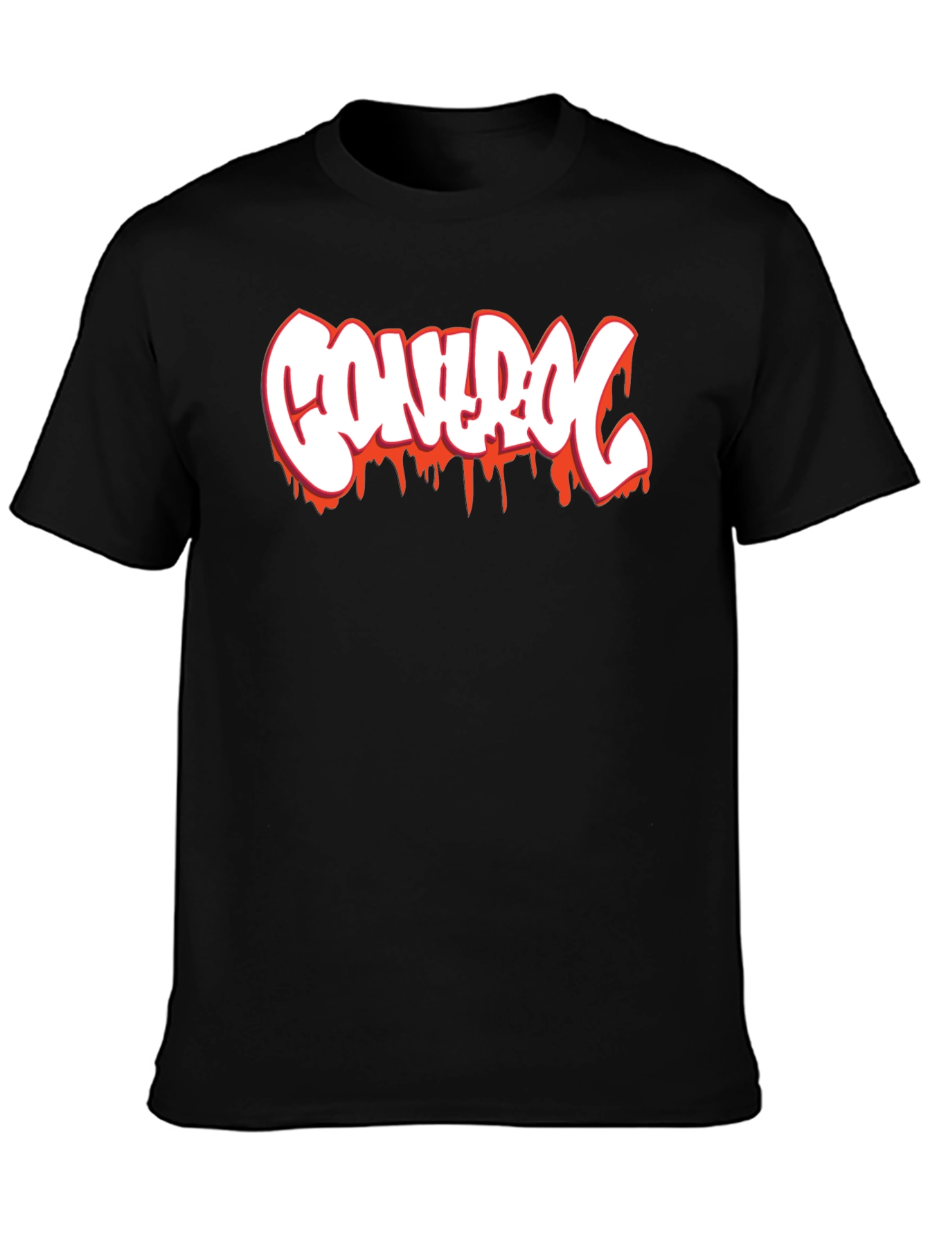 Black Control Graphic Print Black T-Shirt view 3