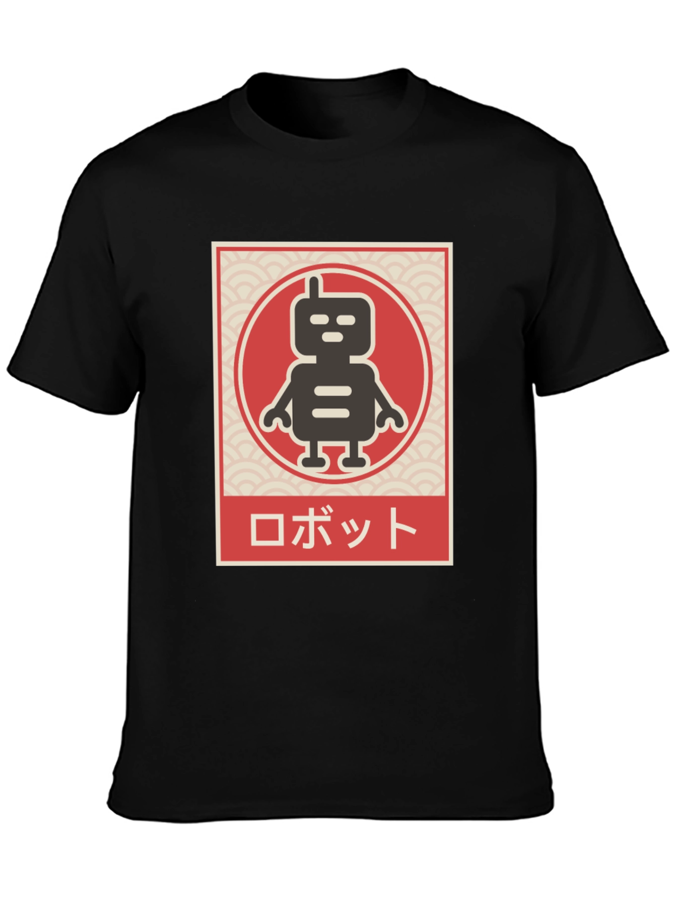 Black Retro Robot T-Shirt - Japanese Style view 3