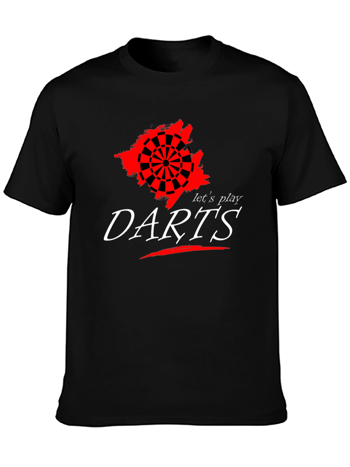 Let's Play Darts Graphic Tee - Black Cotton T-Shirt - 3